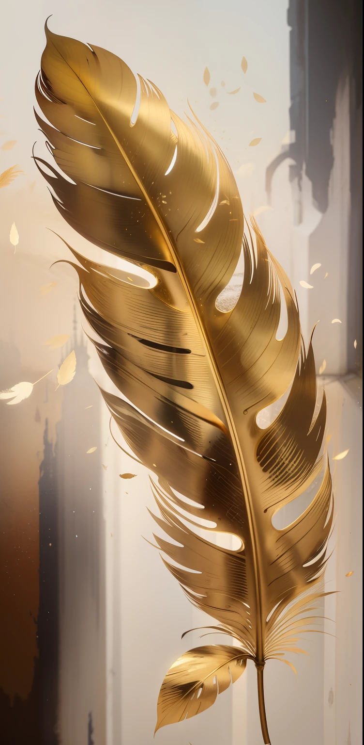 A golden feather