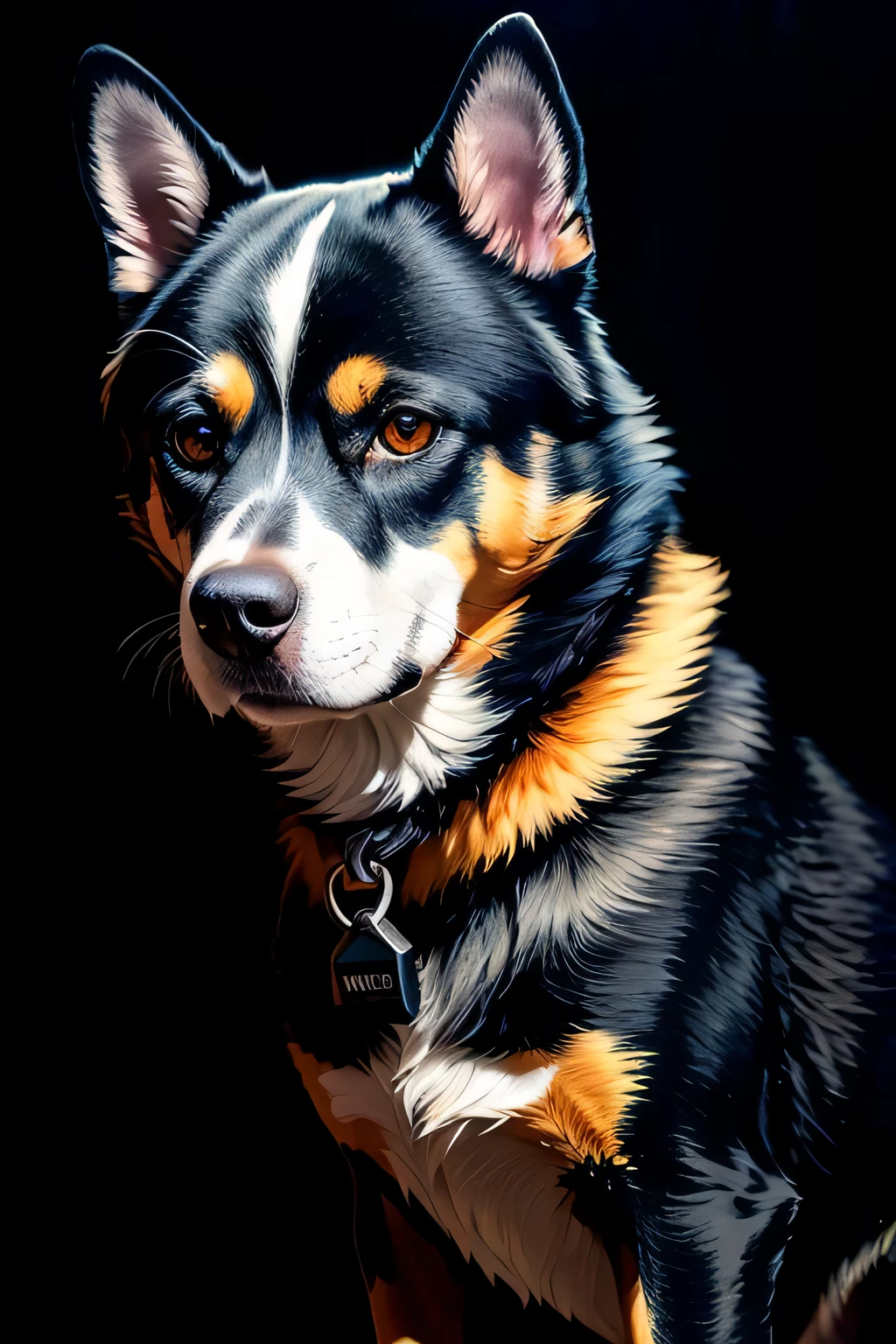 (((colorful dog on a dirt path, dark mysterious forest, dramatic lighting, dark photo, night))),, best quality, ultra high res, (photorealistic:1.4),, high resolution, detailed, raw photo, sharp re, by lee jeffries nikon d850 film stock photograph 4 kodak portra 400 camera f1.6 lens rich colors hyper realistic lifelike texture dramatic lighting unrealengine trending on artstation cinestill 800,, photorealistic, photo, masterpiece, realistic, realism, photorealism, high contrast, photorealistic digital art trending on Artstation 8k HD high definition detailed realistic, detailed, skin texture, hyper detailed, realistic skin texture, armature