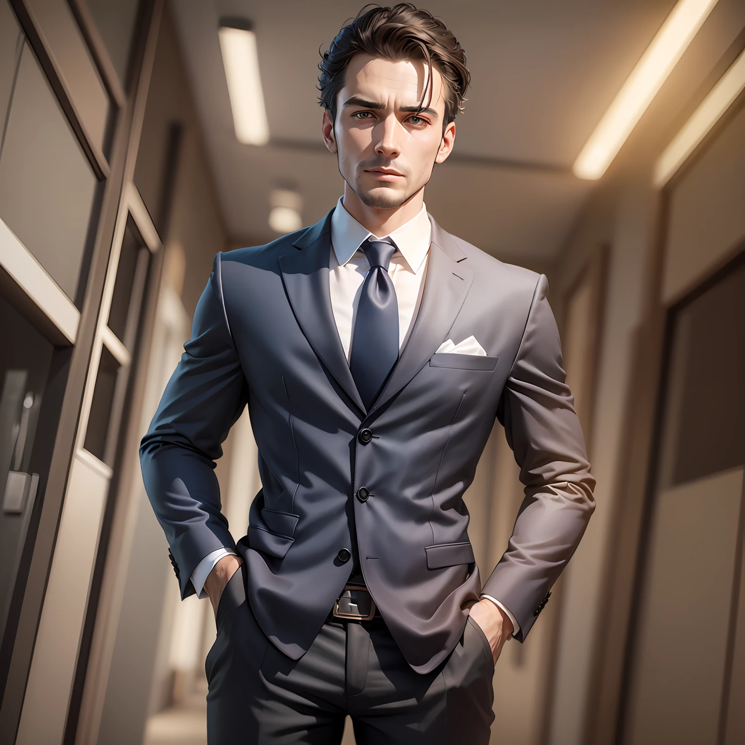 Make him in a suit --auto