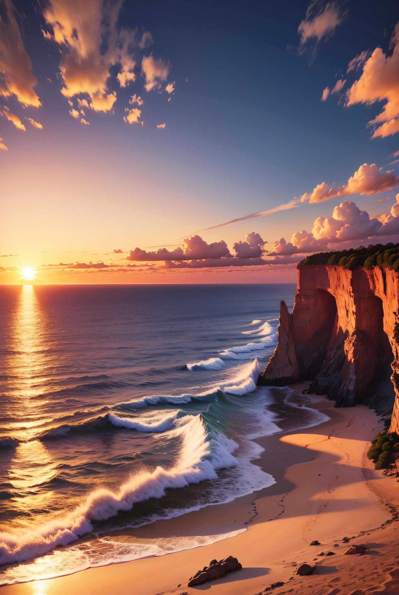 cliff, sunset, wallpaper, high resolution --auto --s2