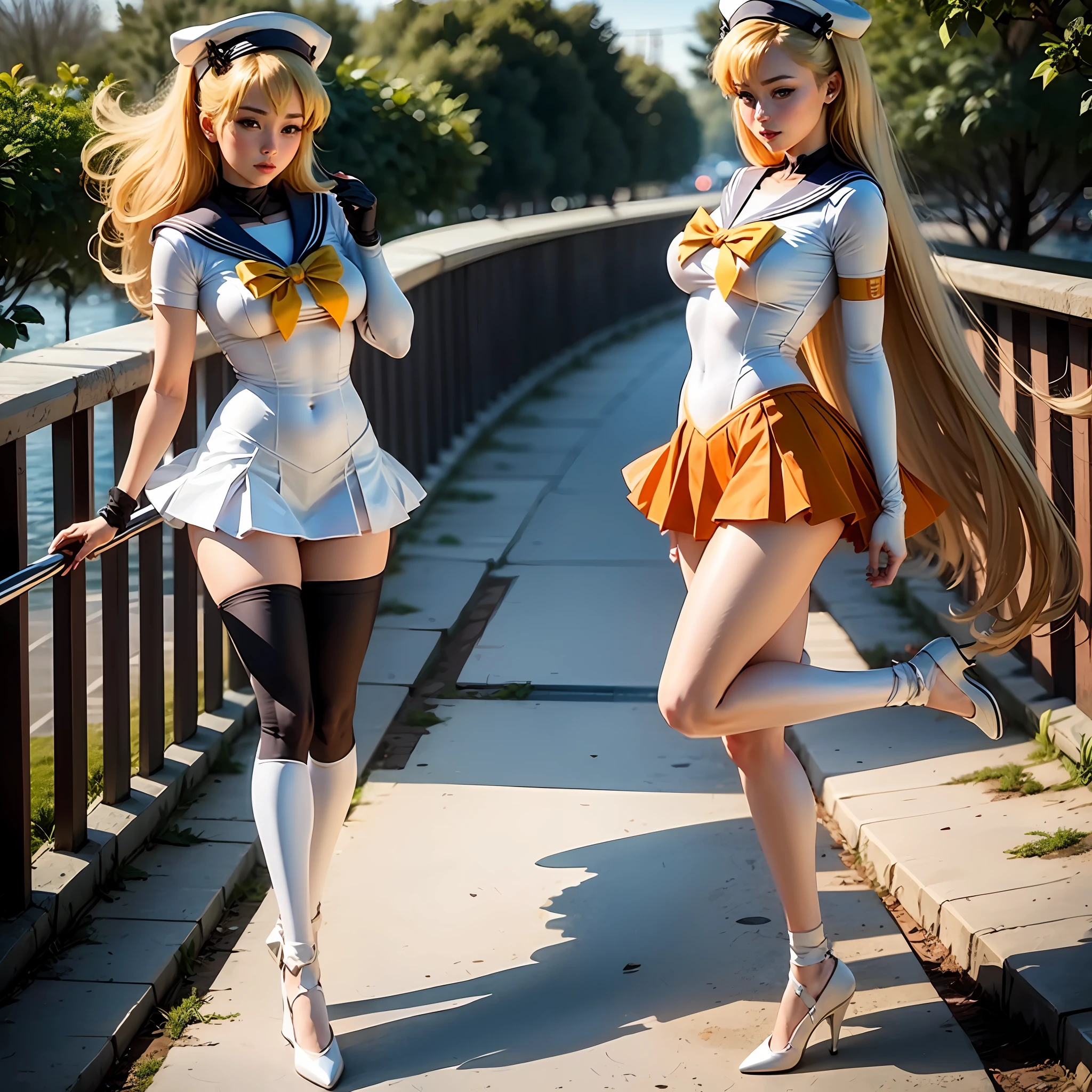 Sailor Venus M-shaped legs white --auto