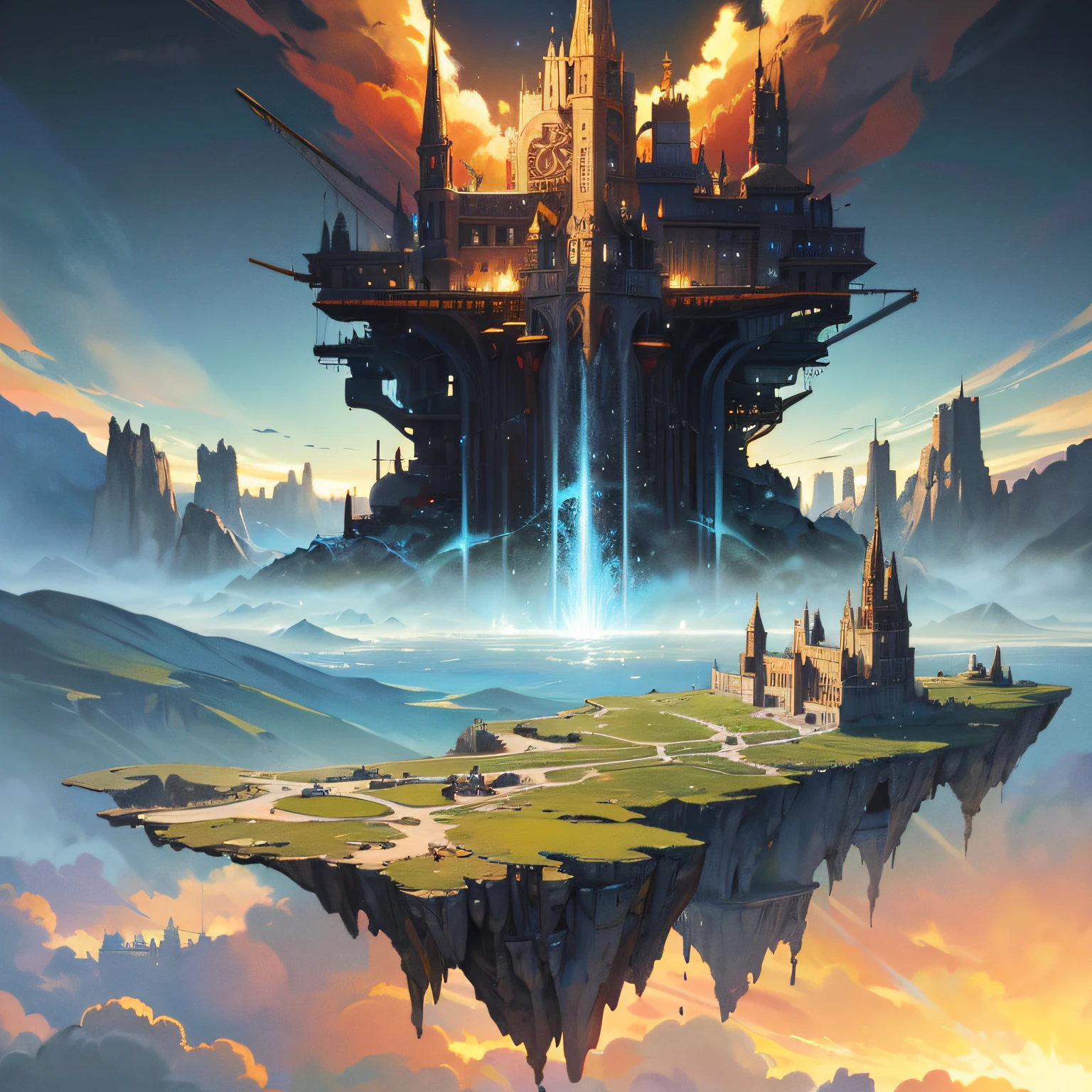 Ragnarok, landscape, 4k highly detailed digital art, 4k hd very detailed wallpaper, stunning fantasy landscape, unreal engine 4k wallpaper, 4k detailed digital art, epic landscape of dreamlike fantasy, 4k hd matte digital painting, 8k stunning art
