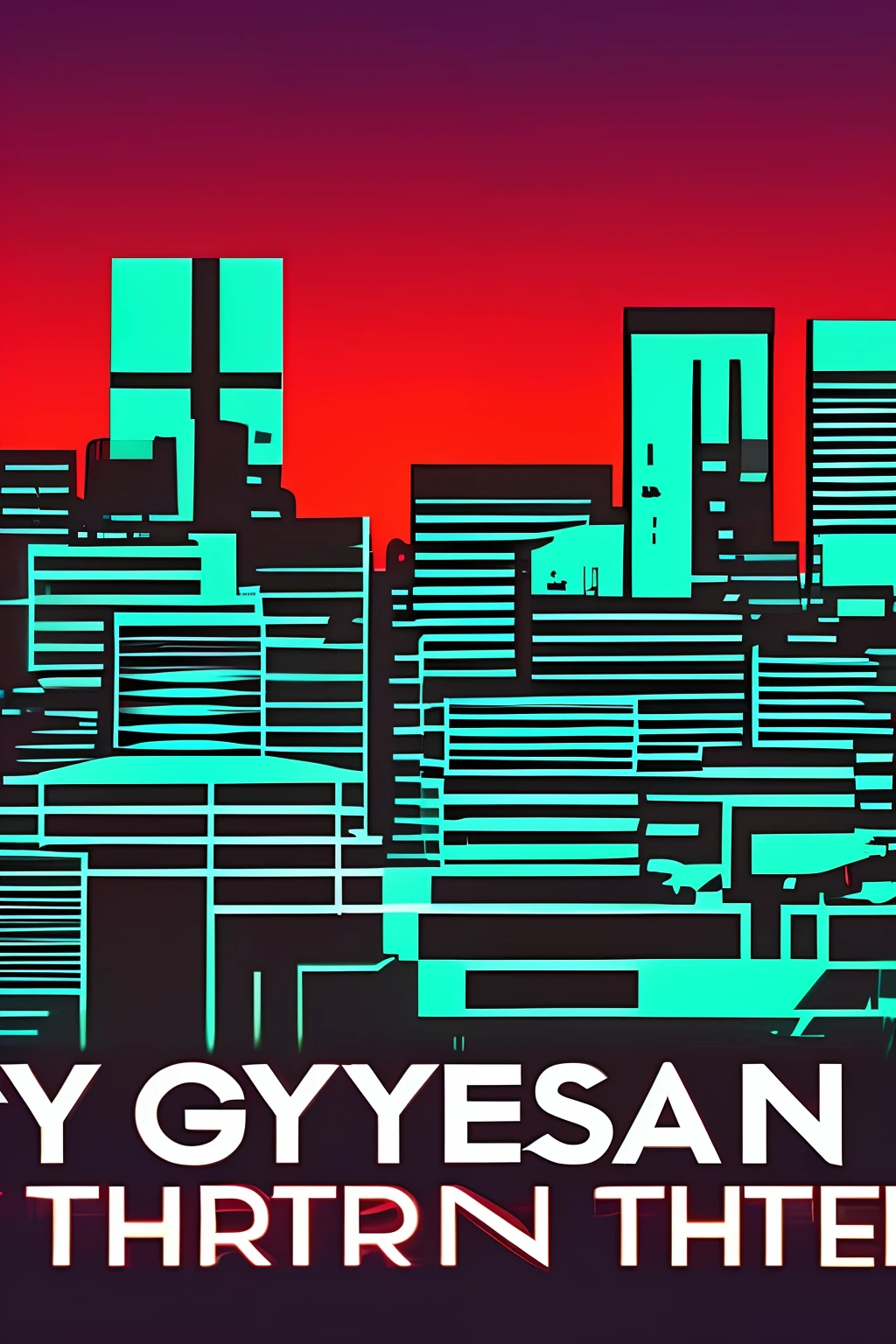 (((heavy font title))), (poster, texts, logos, black and red, glyphs), (3/4 view of nissan skyline gtr) (in a city at night scenery), ((best quality)) ,