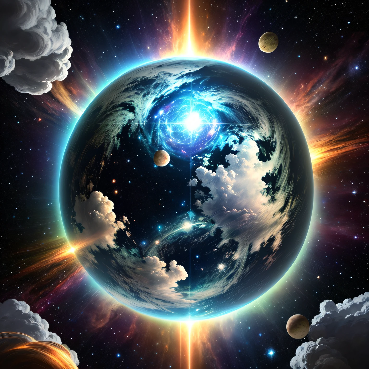 (Best Quality, Masterpiece), A Giant Meteorite, Top-Down View of Meteorites ((No Humans)) (Fantastic, Fascinating, Beautiful Planet), (Living, Plants, Green), (Bright Stars), (Hyperdetail, Dynamic Camera), (Wide Angle), (Celestial Illumination), (Vivid Colors and Saturation) --auto