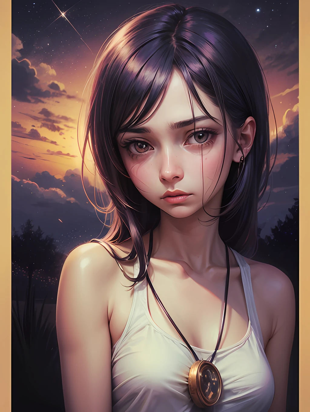 lilith, sad face, night sky --auto --s2