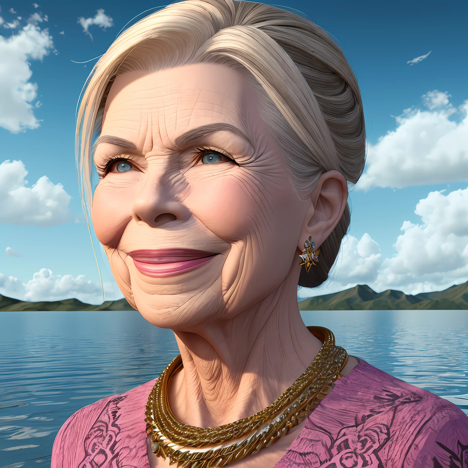 Louise Hay realistic version, hyper detailed, 8k --auto