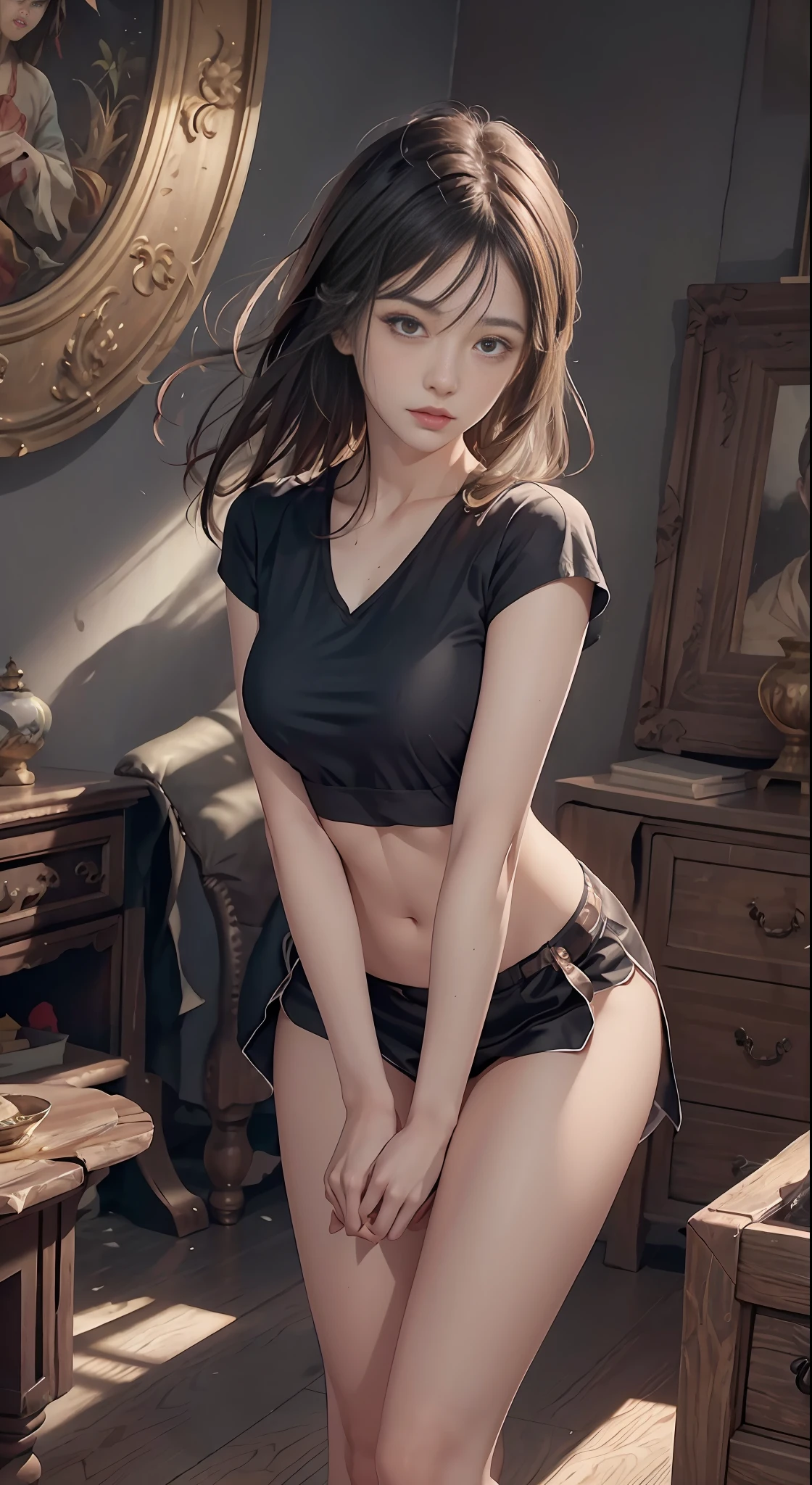 (RAW Photo, Best Quality), (Realistic, Photo Realistic: 1.3), Best Quality, Highly Detailed, Masterpiece, Hyper Detail, Illustration, 1 Girl, upper_body, Dynamic Angle, Full Body Photo, World Masterpiece Theater, messy_long_hair, Best Quality, Extremely Detailed CG Unified 8k Wallpaper, Ink, Amazing, Cinematic Lighting, lens_flare,, dunhuang_style
