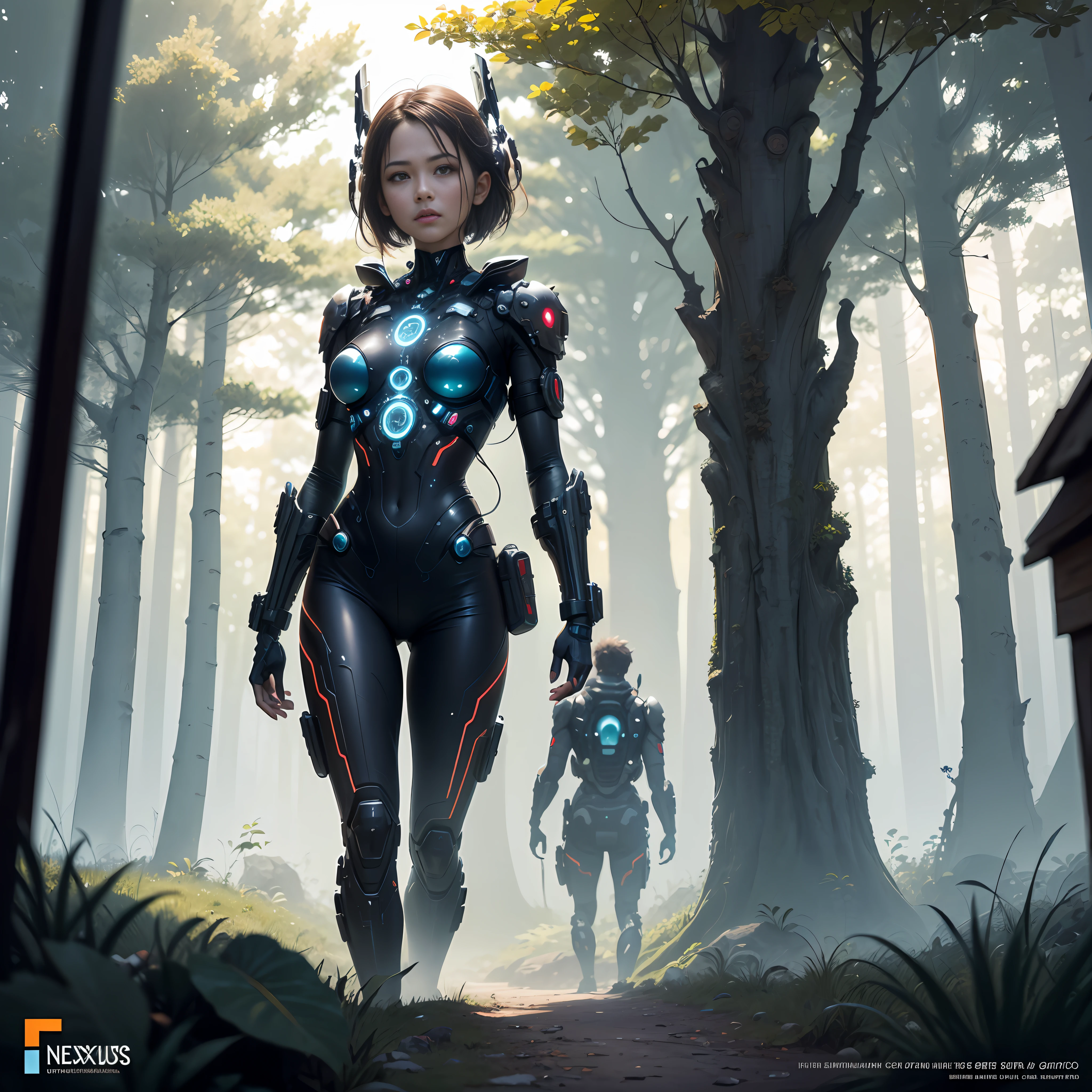 (masterpiece), (best_quality), (ultra-detailed), (illustration), (&quot;the Supernatural Nexus, Radiant&quot;:1.2), (masterpiece), (best_quality), (illustration), 动漫电影背景, (official art: 1.49), photogenic location design, a (Biopunk:1.3) Argentine autumn forest[, trending on artstation::0.4], 鱼眼镜头, absurdres se, artstation::2.5, octane