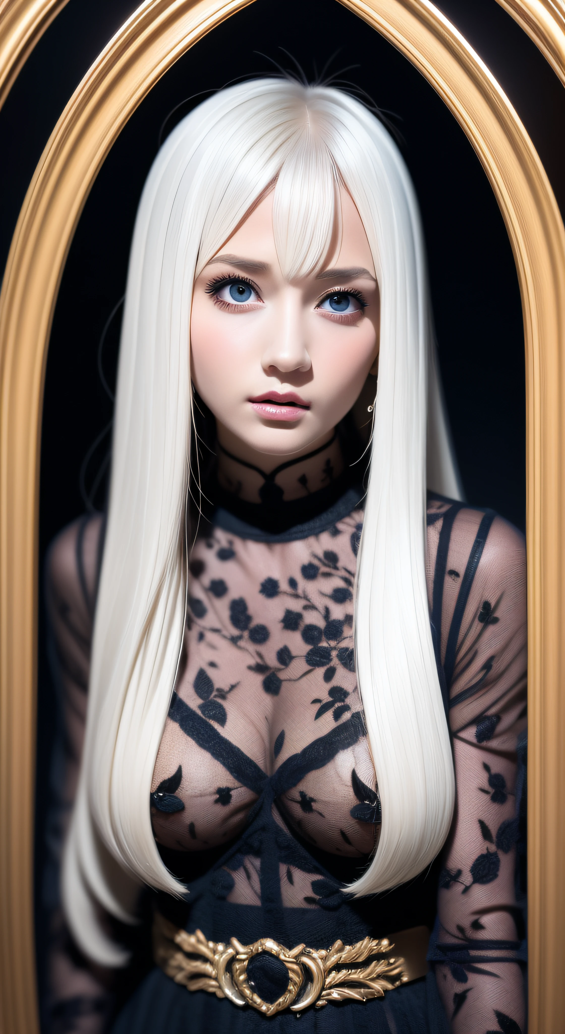 ((gorgeous princess)), (with long flowing white hair), (bright and beautiful eyes), trending on Art Station, flower of hope by Jean-Honor Fragonard, Peter mohrbacher, super detailed, crazy details , stunning sophisticated elite art nouveau ornate liquid wax elegant luxurious greg rutkowski ink style sticker vector art beautiful character design double exposure shot luminous design, winning entry, masterpiece, amoled black background,