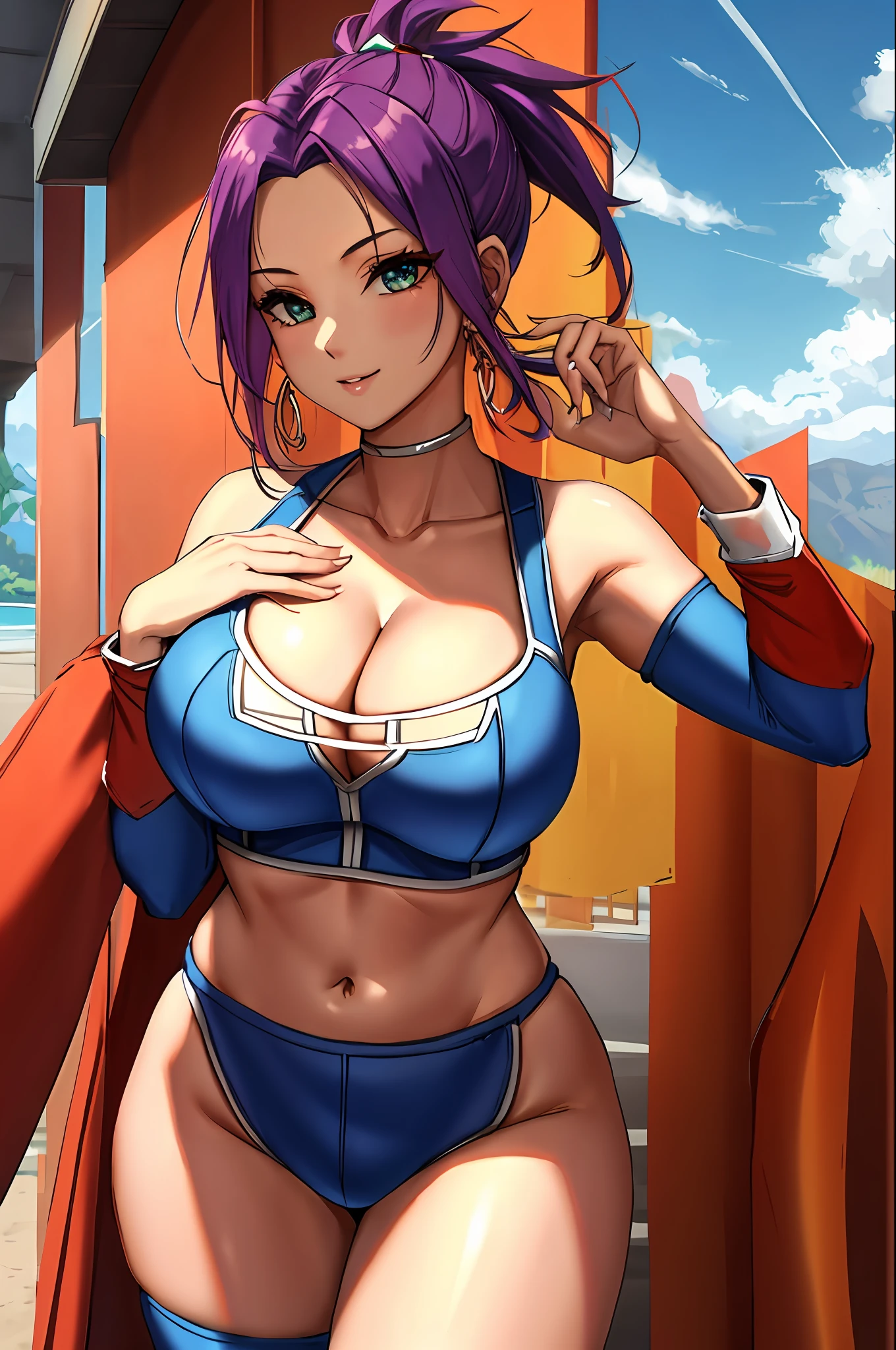 b4ttl3,midriff, cleavage