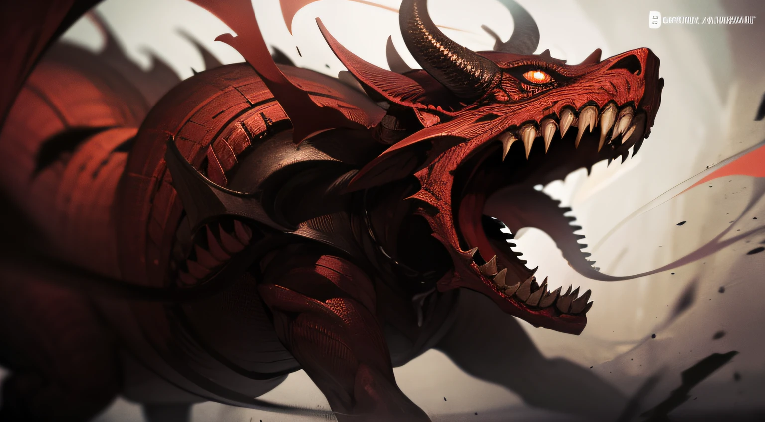 A medium-shot photograph of a terrifying demon, intricate, highly detailed, and dramatic