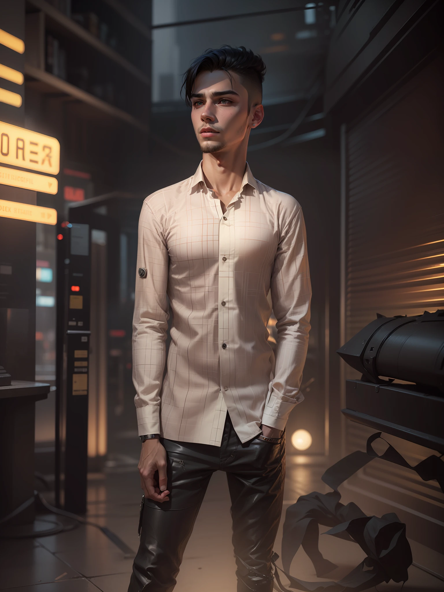 Change background cyberpunk handsome boy realistic face, ultra realistic.