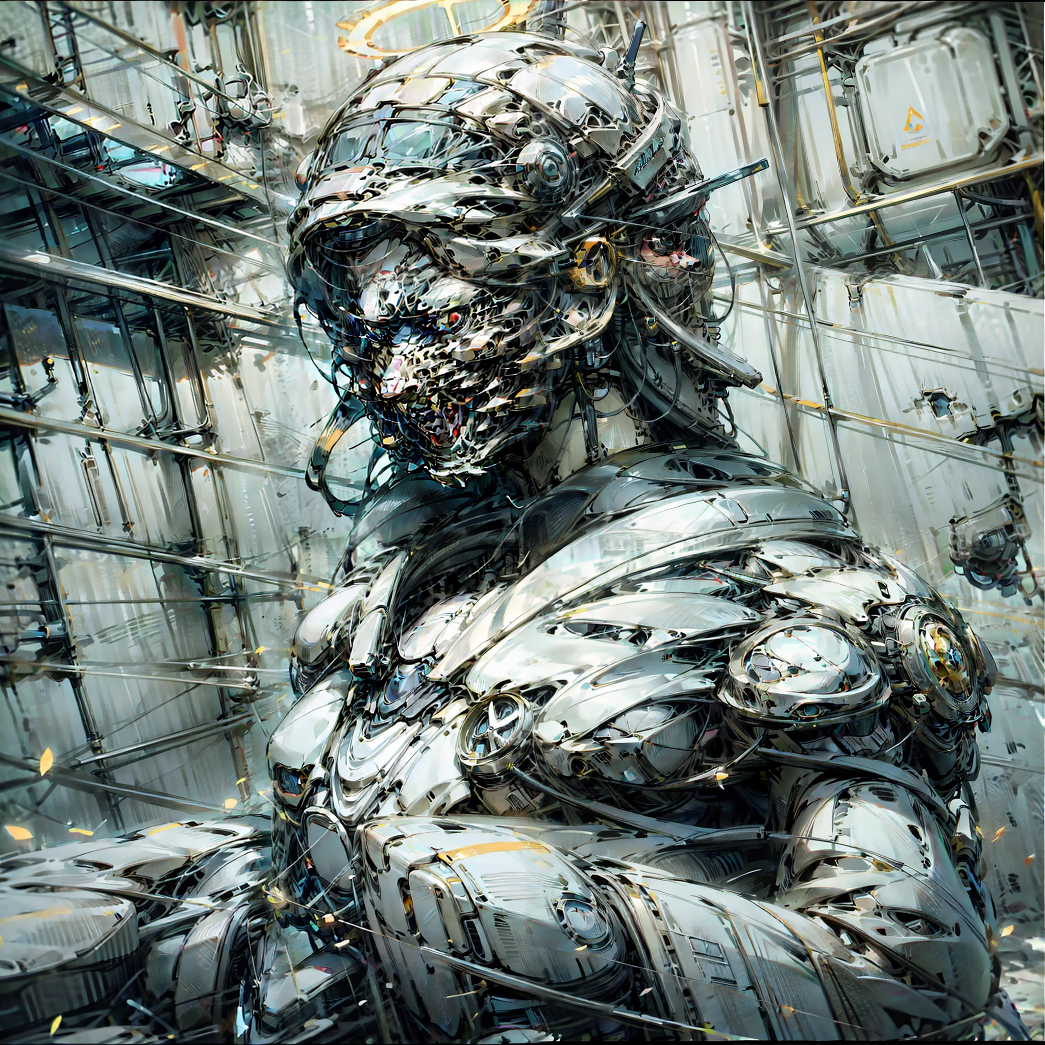 Highly detailed portrait of Jesus Christ Sun God Halo, gold, Unreal Engine, Mark Lyden's art, Lost Fish, Earl Nolen, Global Illumination, God Light, detailed and complex environments, Elden Ring style