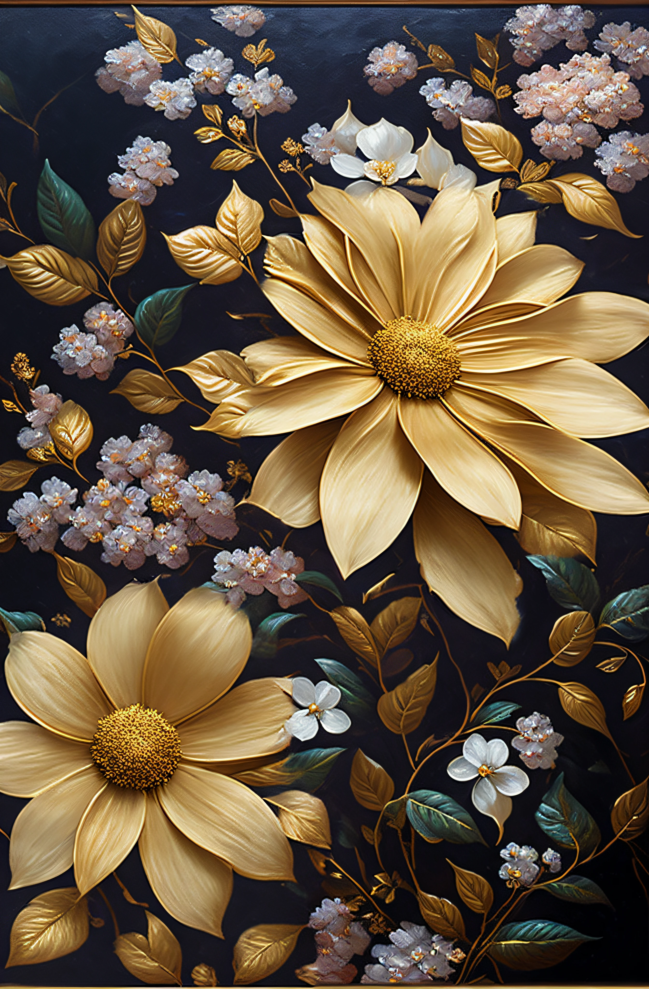 Create Golden Flower Variations
