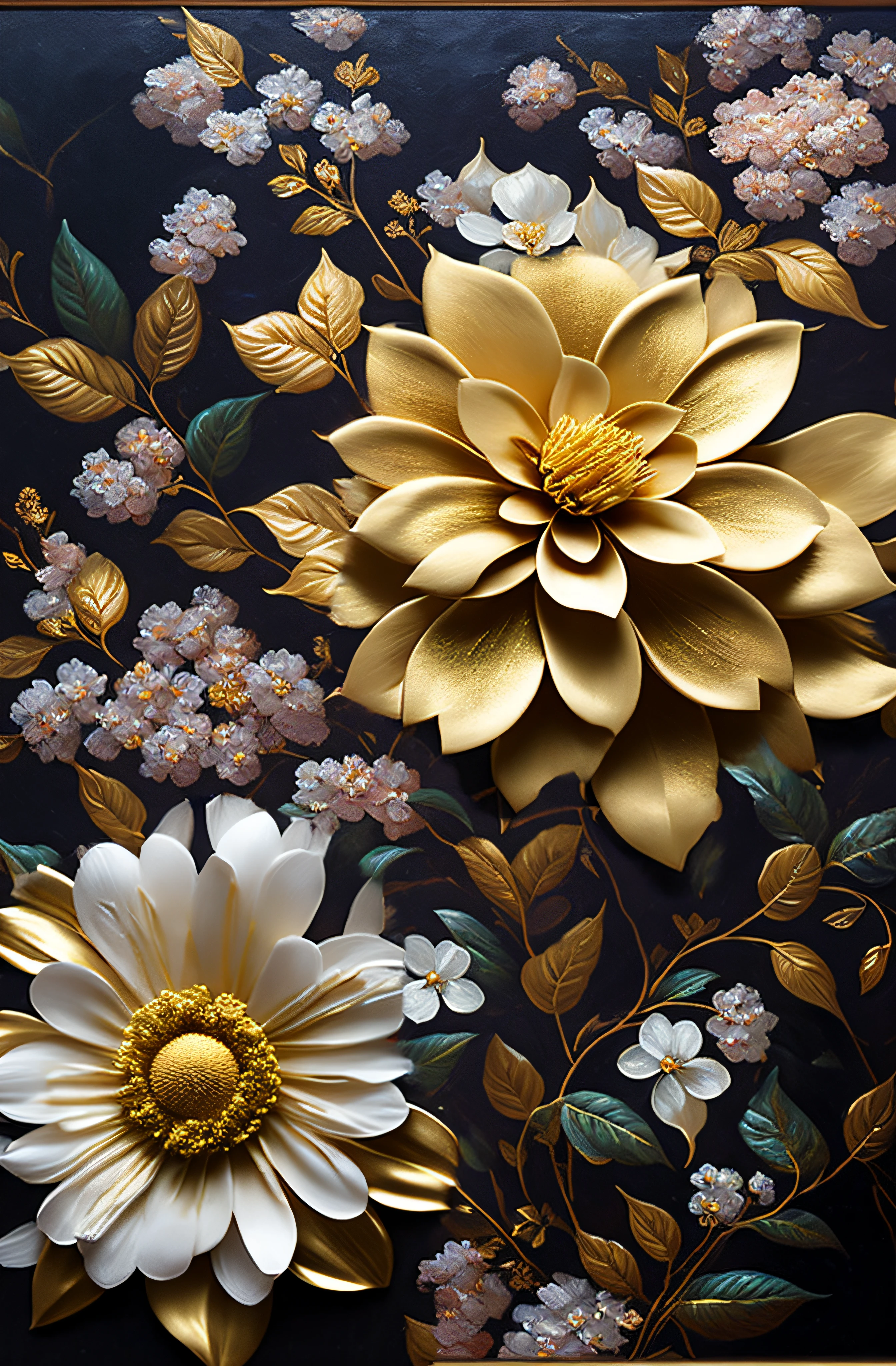 Create Golden Flower Variations