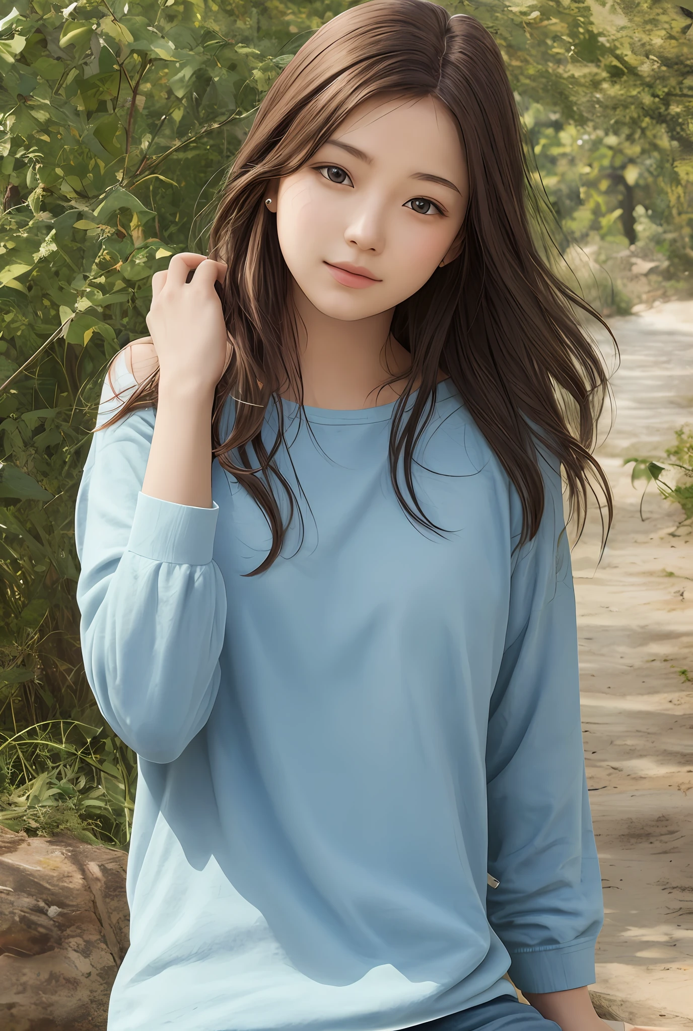 cute girl photo realistic