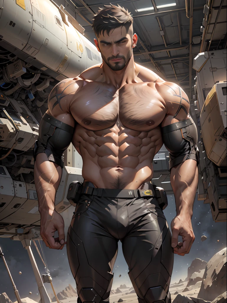 Sexy muscular man wearing black latex panties, venom, black liquor, symbiote possessed --auto