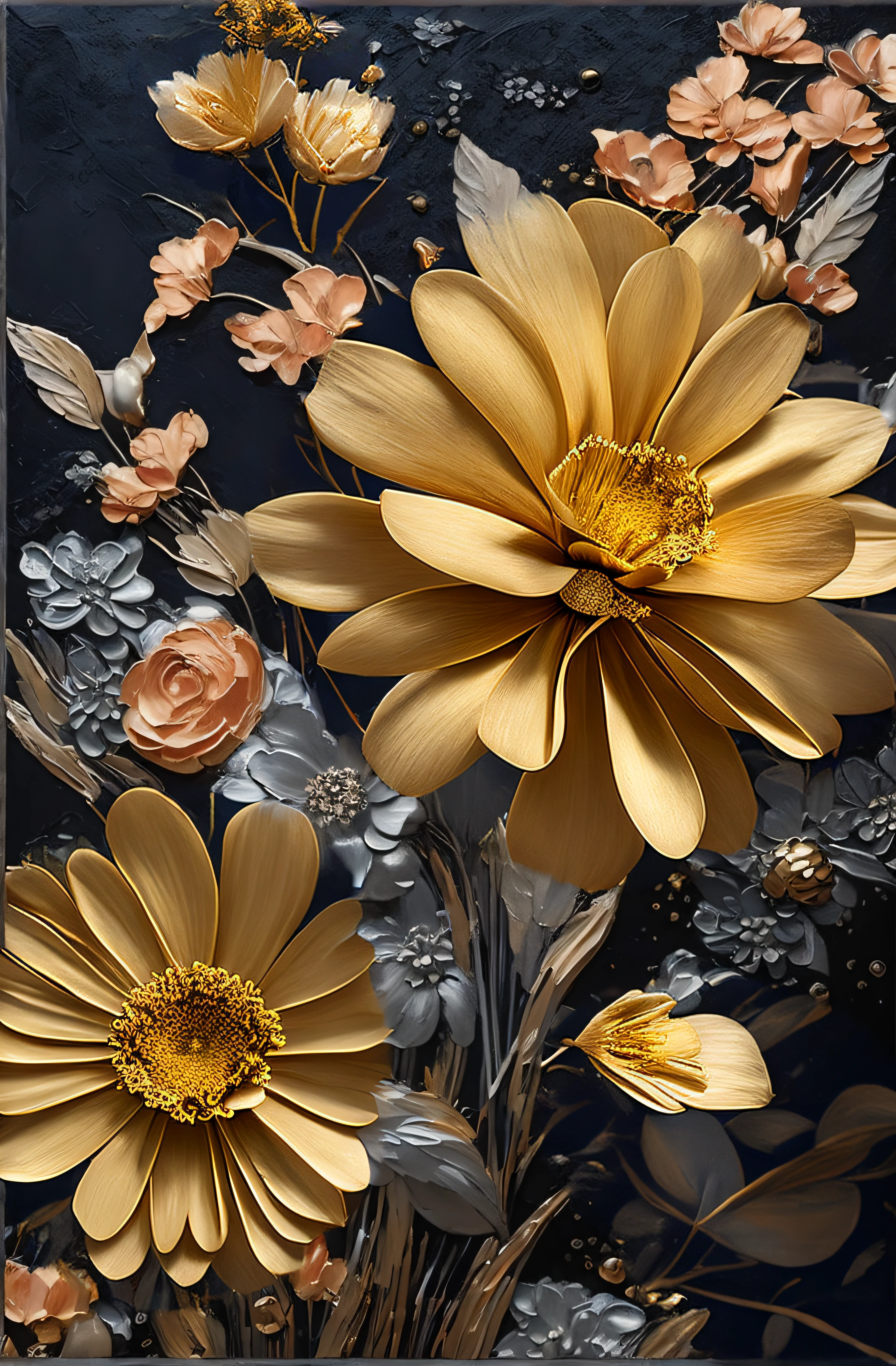 GOLDEN FLOWER, GOLD COLOR