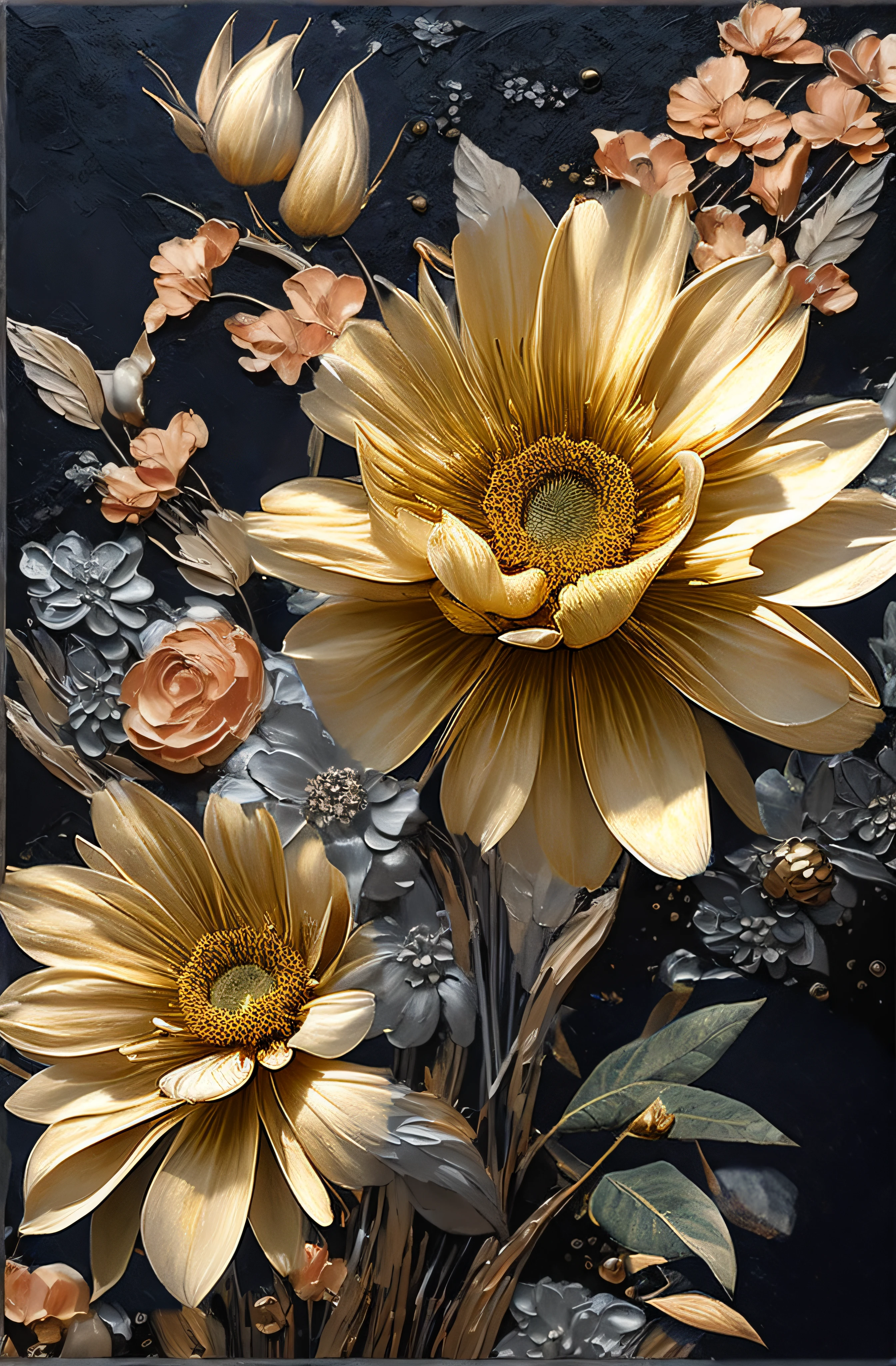 GOLDEN FLOWER, GOLD COLOR