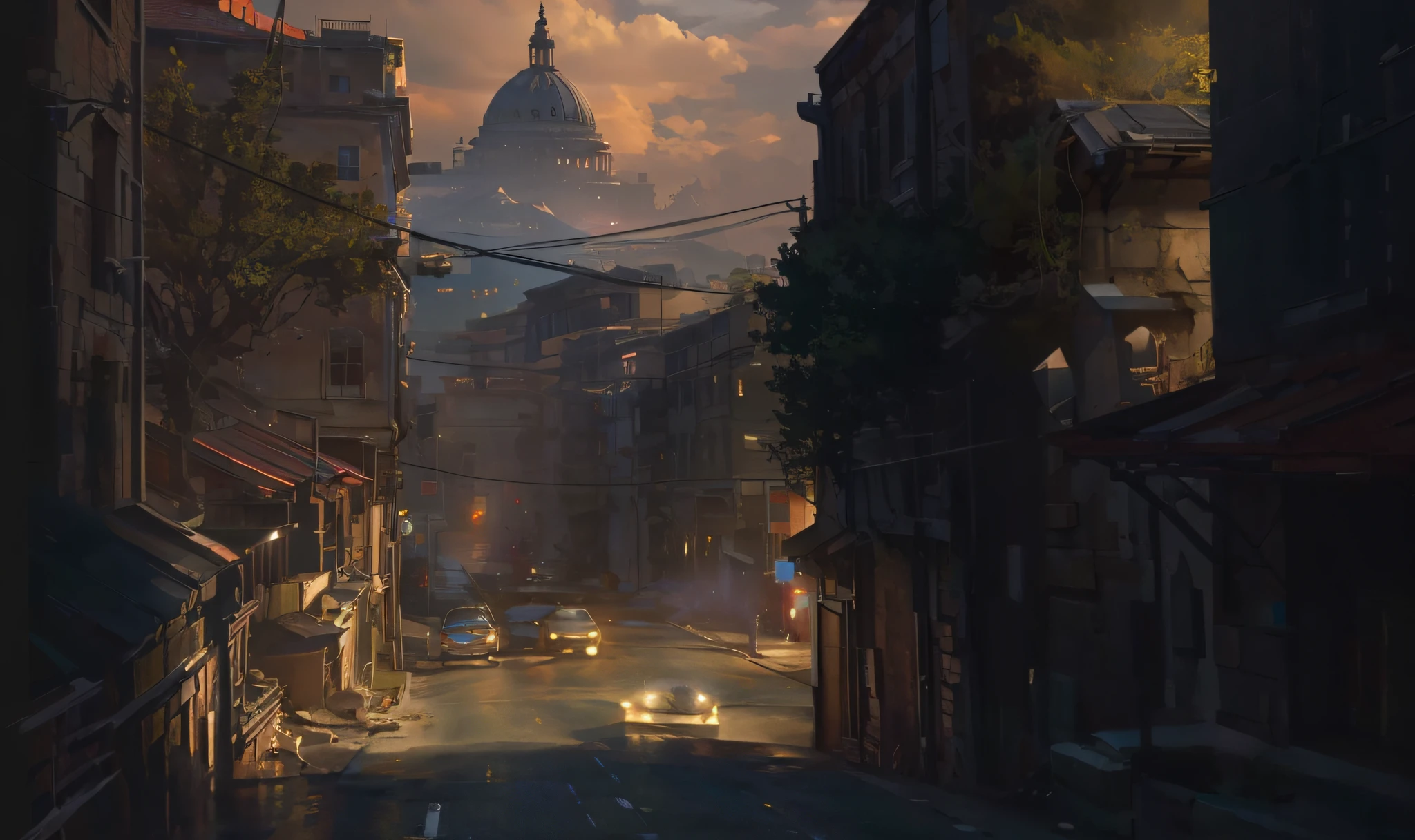 Game scene conceptual design, highly realistic Unreal Engine rendering