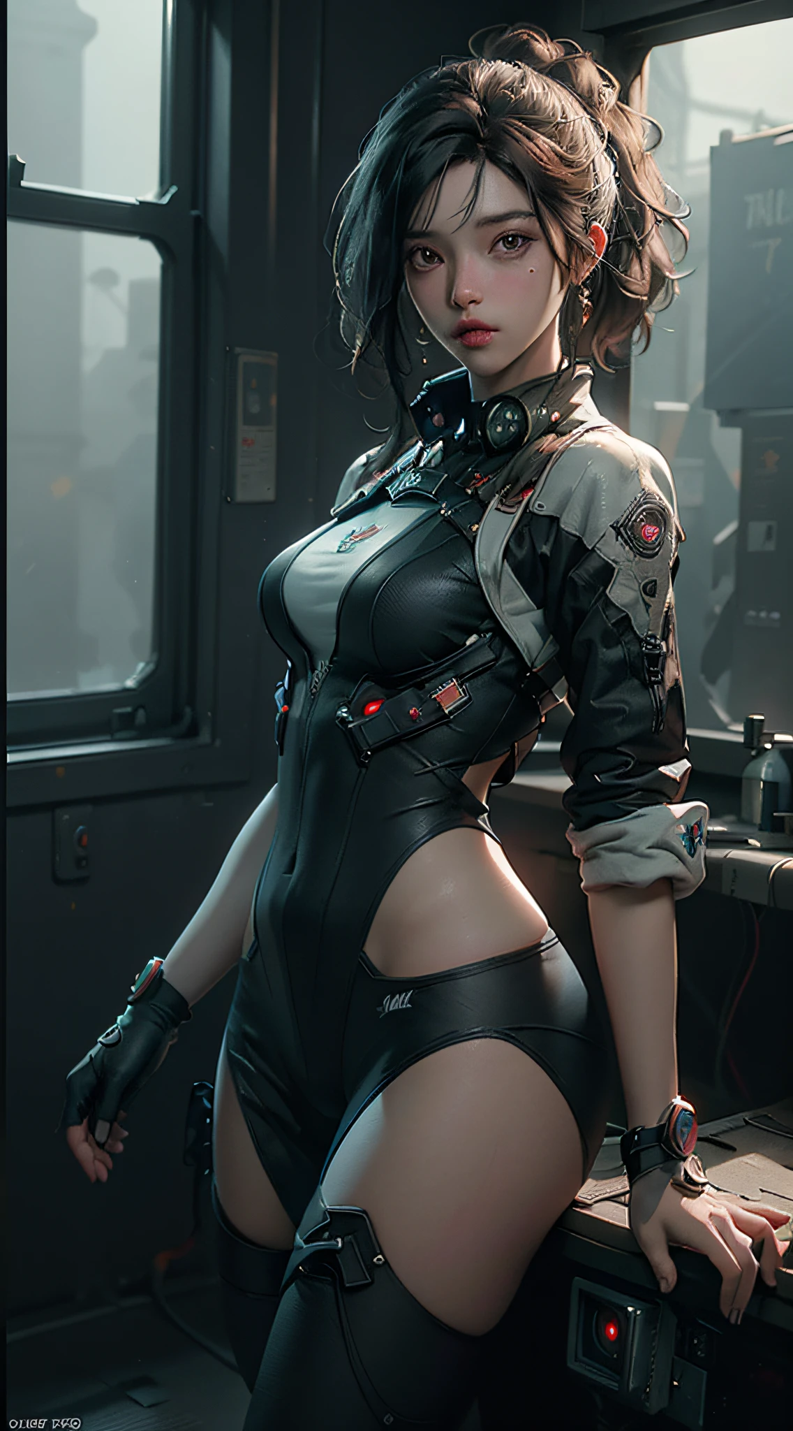 ((Best quality)), ((masterpiece)), (detailed:1.4), 3D, an image of a beautiful cyberpunk female,HDR (High Dynamic Range),Ray Tracing,NVIDIA RTX,Super-Resolution,Unreal 5,Subsurface scattering,PBR Texturing,Post-processing,Anisotropic Filtering,Depth-of-field,Maximum clarity and sharpness,Multi-layered textures,Albedo and Specular maps,Surface shading,Accurate simulation of light-material interaction,Perfect proportions,Octane Render,Two-tone lighting,Wide aperture,Low ISO,White balance,Rule of thirds,8K RAW,