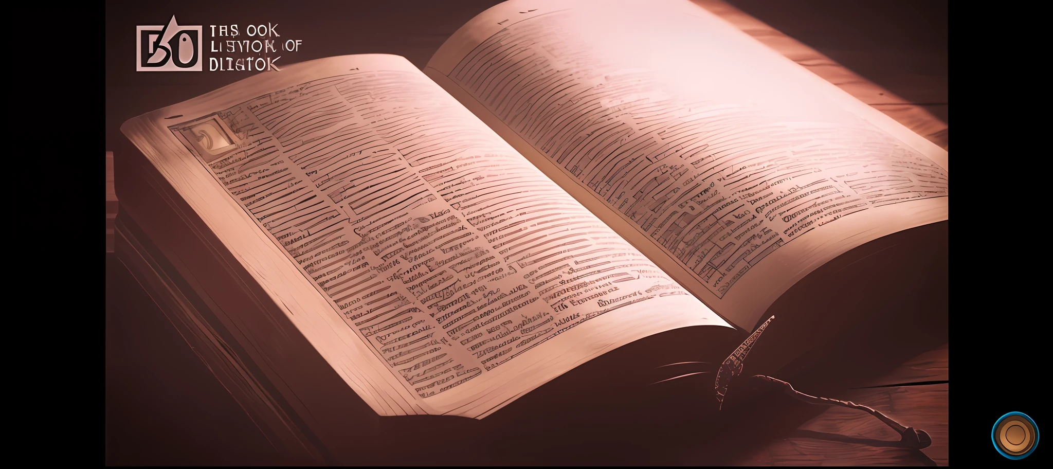 there is a book that is open on a table, grimoire page, grimoire, old book, an open book, cinema 4d cinematic render, reading an evil demonic book, book of the dead, spell book, magic book, detailed cinematic render, story book, unreal engine 5 highly rendered, bible, photorealistic cinematic render, open magic book glowing