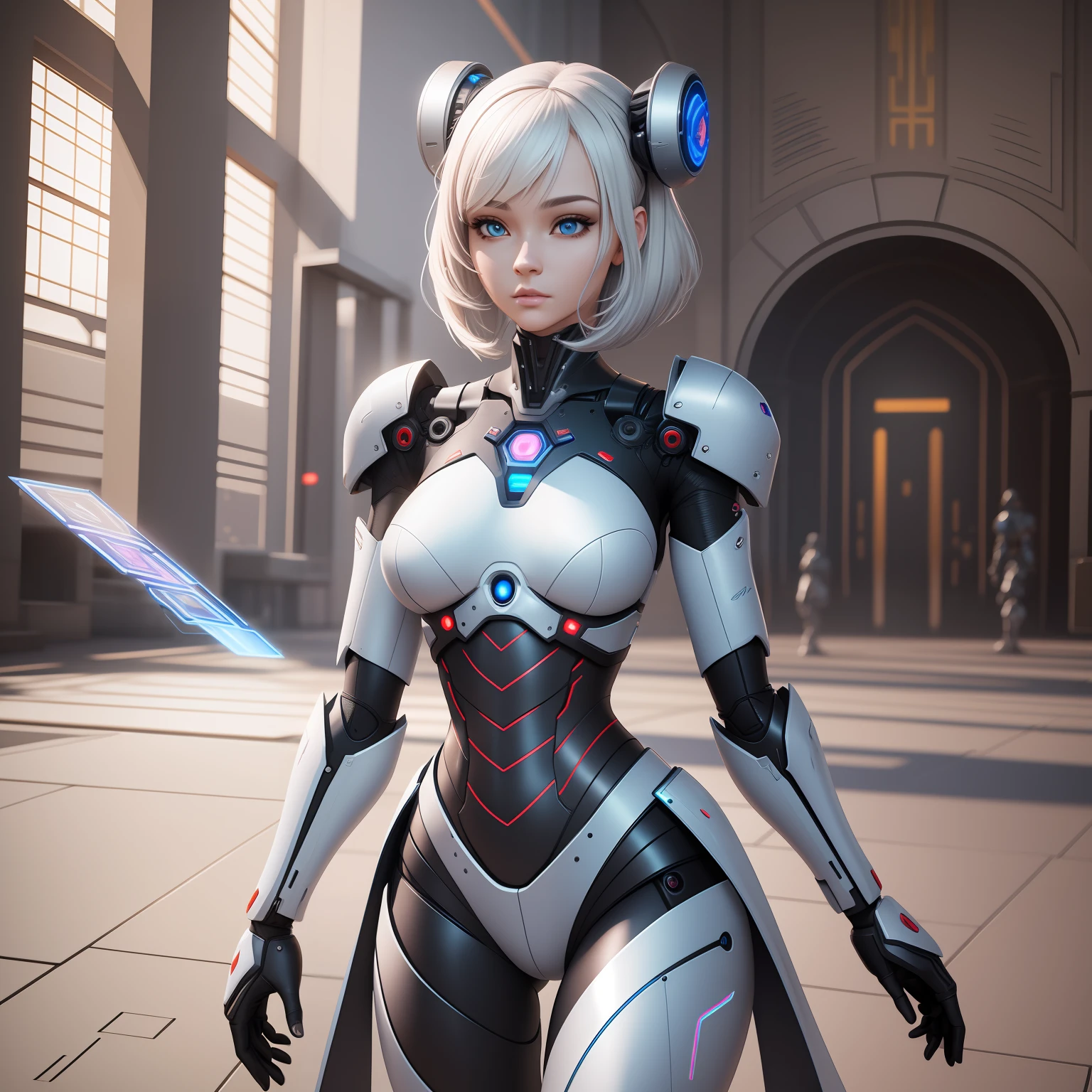 ((Best quality)), ((masterpiece)), (detailed:1.4), 3D, an image of a beautiful cyberpunk female,HDR (High Dynamic Range),Ray Tracing,NVIDIA RTX,Super-Resolution,Unreal 5,Subsurface scattering,PBR Texturing,Post-processing,Anisotropic Filtering,Depth-of-field,Maximum clarity and sharpness,Multi-layered textures,Albedo and Specular maps,Surface shading,Accurate simulation of light-material interaction,Perfect proportions,Octane Render,Two-tone lighting,Wide aperture,Low ISO,White balance,Rule of thirds,8K RAW,