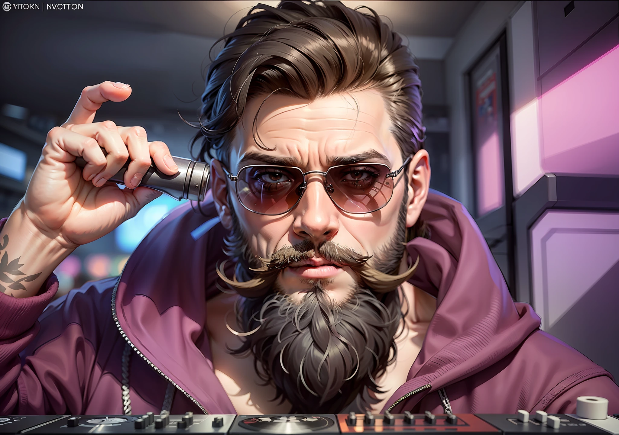 Club DJ Sunglasses Beard Ike Uncle
