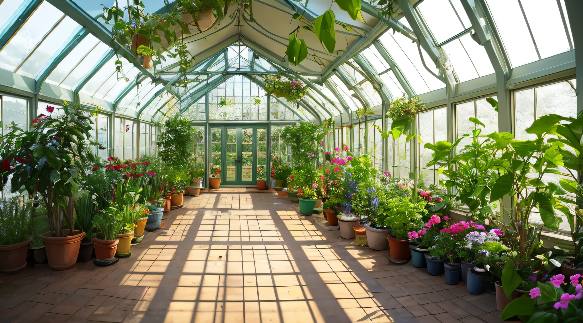a nursery in a green house chamber
