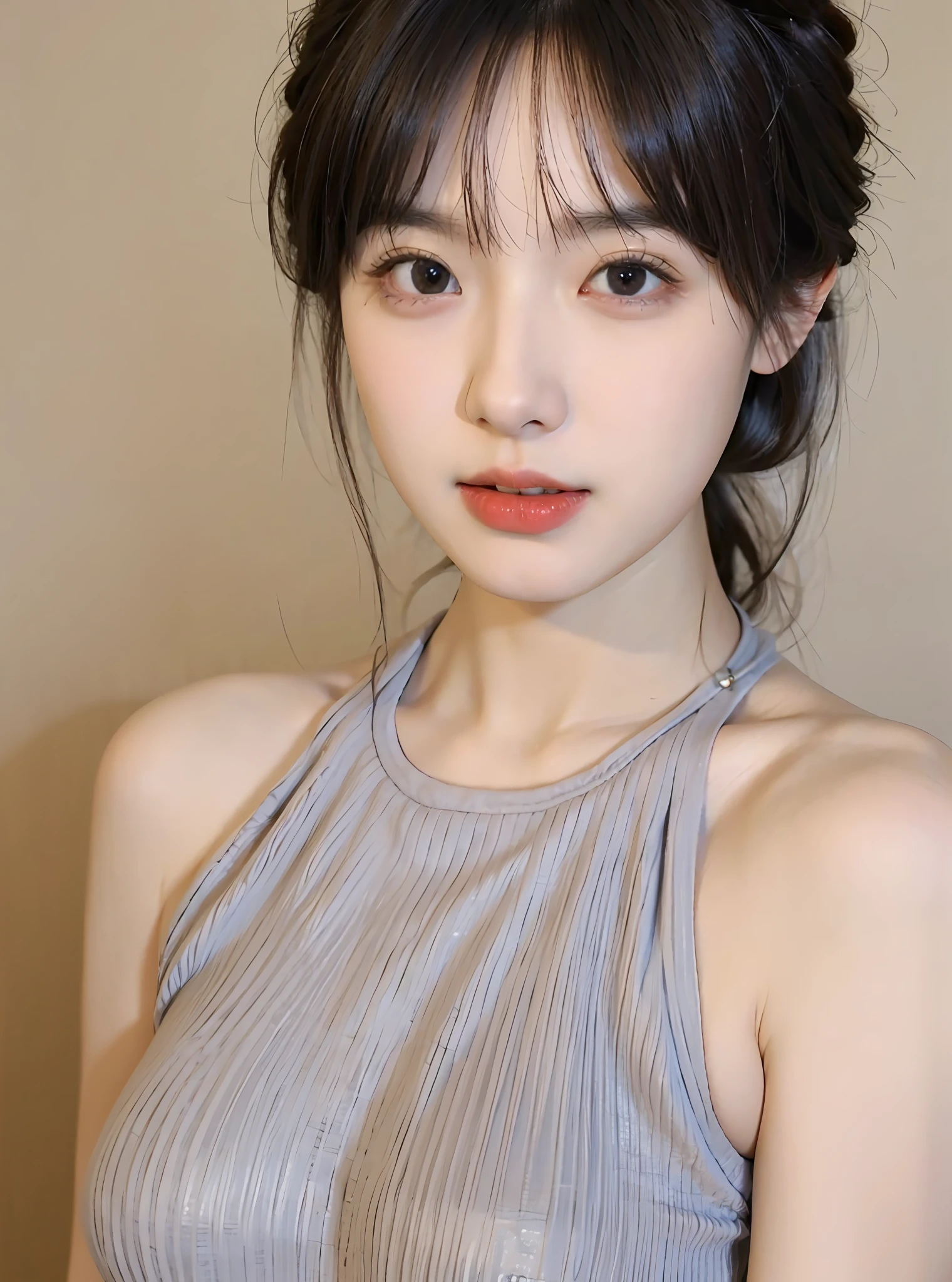 (Big breast: 1.4), (Showy: 1.4, Best quality, Masterpiece, Ultra High Resolution, (Realistic: 1.4), 1 girl, (16 years: 1.4)
