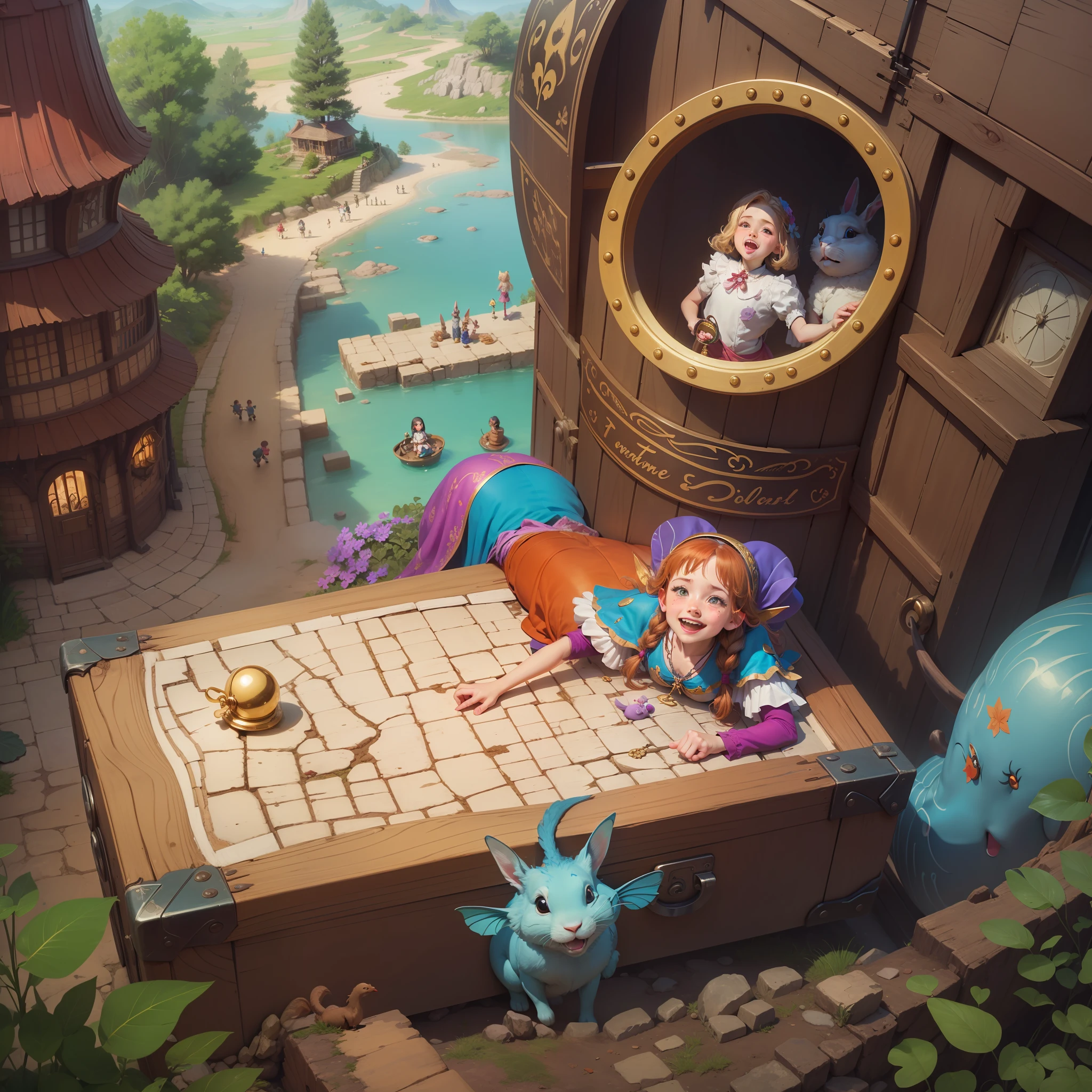 Chapter 1: The Mystery of the Enchanted Chest
One sunny morning in the city of dreams, there lived a little girl named Clara. She loved exploring the world around her and was always looking for adventure. One day, while playing in the attic of her house, Clara found an old and mysterious trunk. The chest was covered in dust and seemed to contain incredible secrets. Curious and excited, Clara decided to open the trunk and find out what was inside.
Chapter 2: The Fantastic Journey
Upon opening the chest, Clara was delighted to find an enchanted map that showed the location of a hidden magical land. Determined to unravel this mystery, Clara embarked on a journey full of adventures. Accompanied by their faithful companion, a bunny named Bouncing, they sailed down enchanted rivers, climbed high mountains and flew on the wings of a magical bird.
Chapter 3: The Amazing Friends
During a journey, Clara and Bouncy met magical and friendly creatures. They found smiling fairies who awaited joy, skillful elves who participated in every challenge, and even a gentle dragon who showed them the right path. Together, they faced intriguing puzzles and overcome exciting obstacles, strengthening their friendship and courage.
Chapter 4: Discovering the Treasure Within
Upon reaching their final destination, Clara and Salitante discover that the true treasure was not material, but something much more precious: the power of imagination, creativity and friendship. There, I found a magical spring that granted wishes. Clara made a special wish: that all children in the world could experience incredible adventures and discoveries. The request followed through the air, and children around the world felt the magic in their hearts.