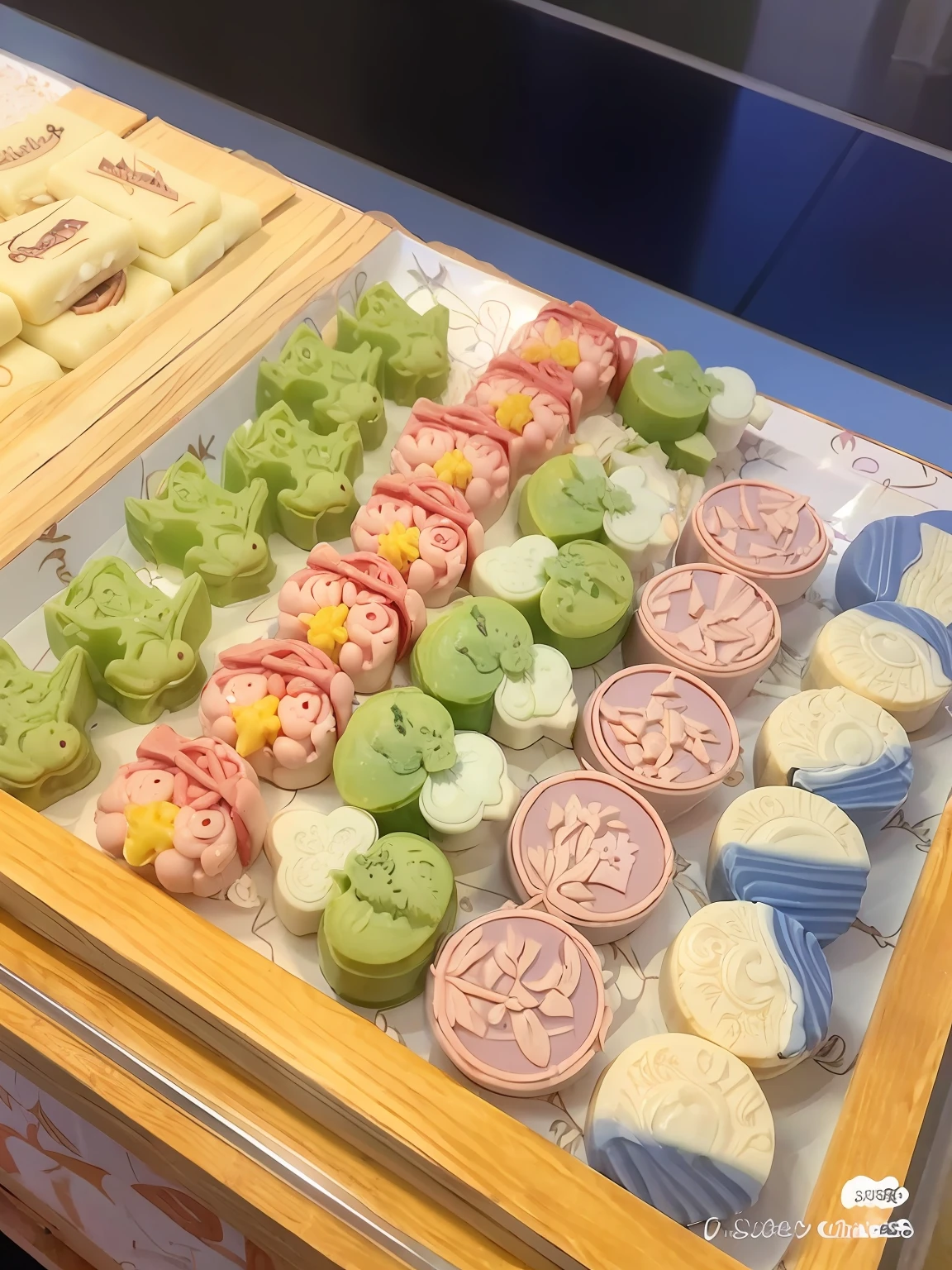 Many different types of biscuits, carved soap, soap carving, delicious, pastel color molds, animal shaped bread, 8K)), color molds, 4 0 9 6, candy, super realistic food pictures, namizumi, mmmmm, trend, Chinese, candy made, similar candy subs