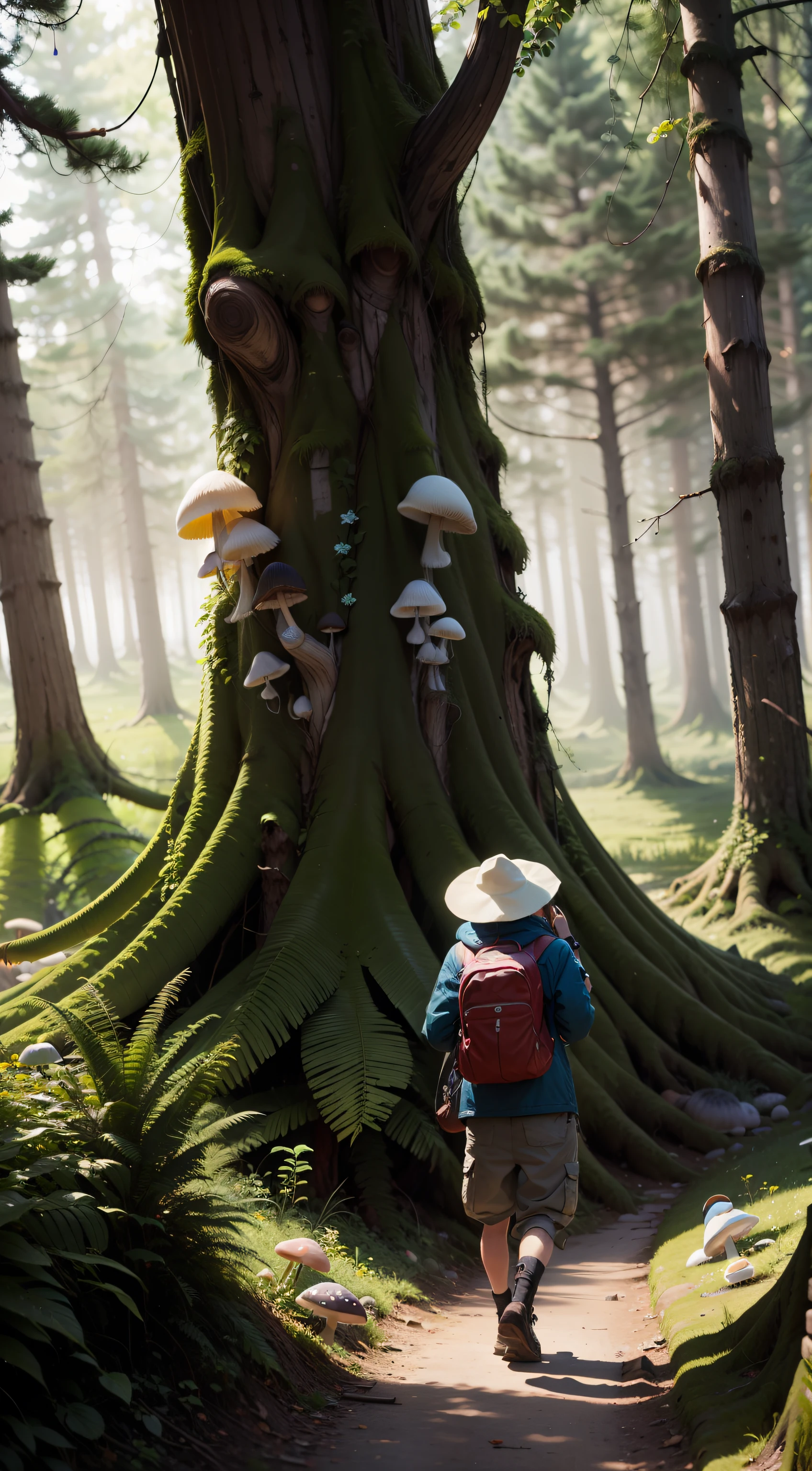 Change the tree to a wild mushroom