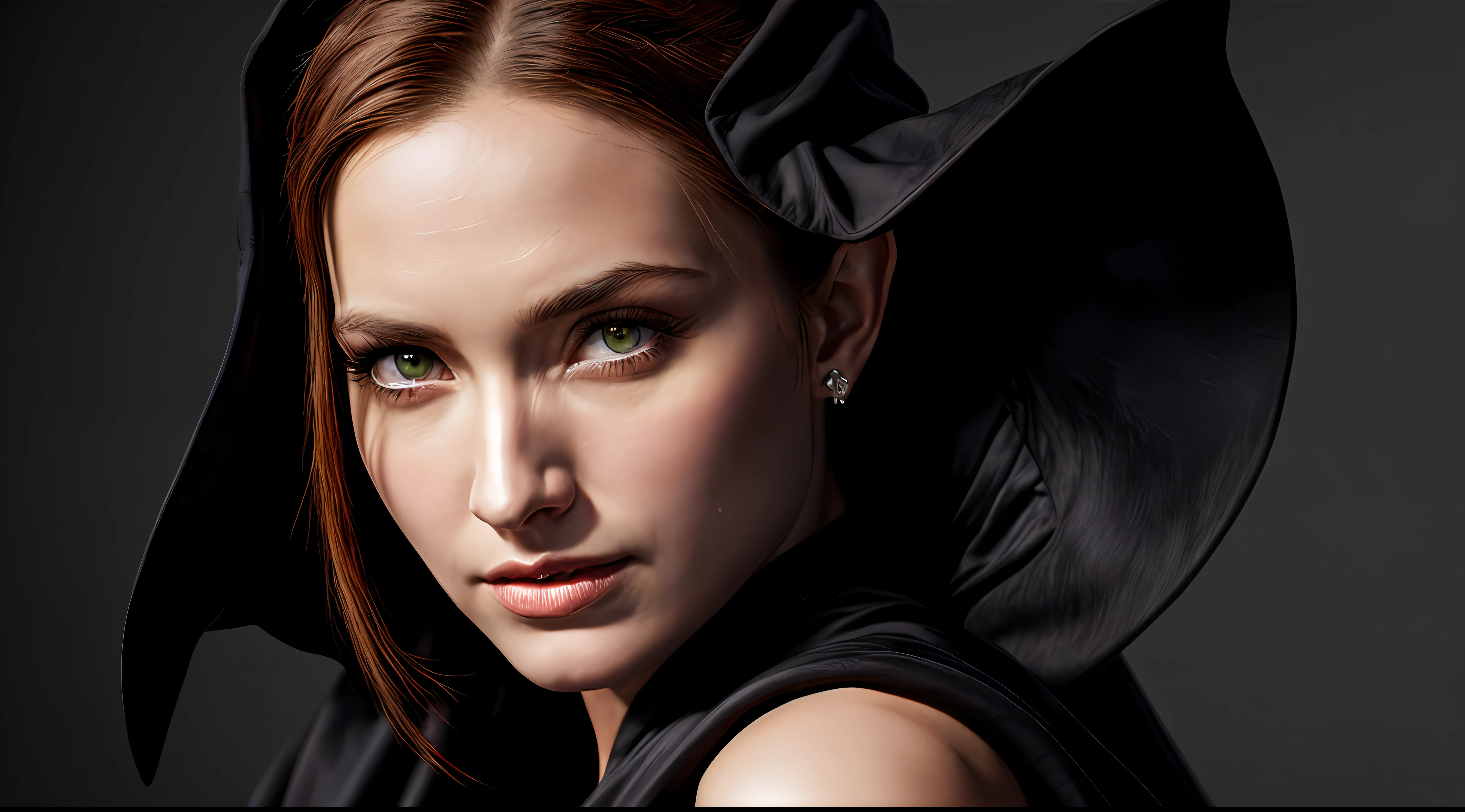 (full body), action shot, Princess Zelda as a Sith lord from STAR WARS, dark robes, symmetrical eyes, (beautifully detailed face, beautiful detailed eyes), dramatic lighting, (photo realism:1. 4), realistic, sharp focus, HD, highly detailed, intricate, photography, hyperrealism, hyperrealistic, raytracing, physics-based rendering