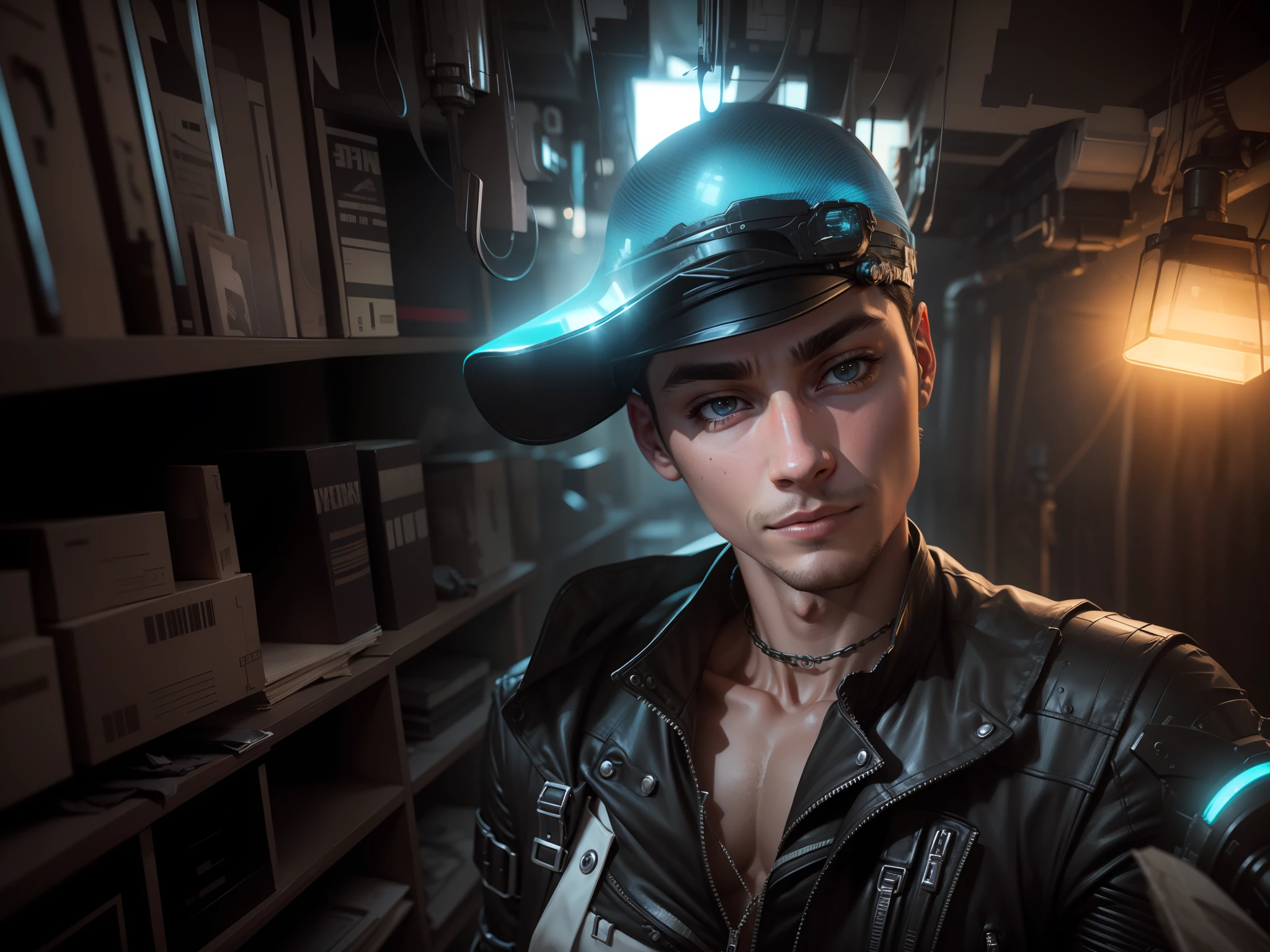 Change background cyberpunk handsome boy, realistic face, 8k, ultra realistic,