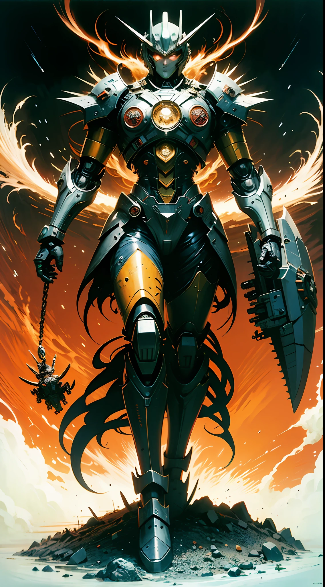 Huge manned mecha, transformable, 8k wallpapers, super detailed, beautiful and aesthetic, high quality, beauty, masterpiece, best quality, (zentangle, mandala, tangled, entanglement: 0.6), full body image, dynamic viewing angle