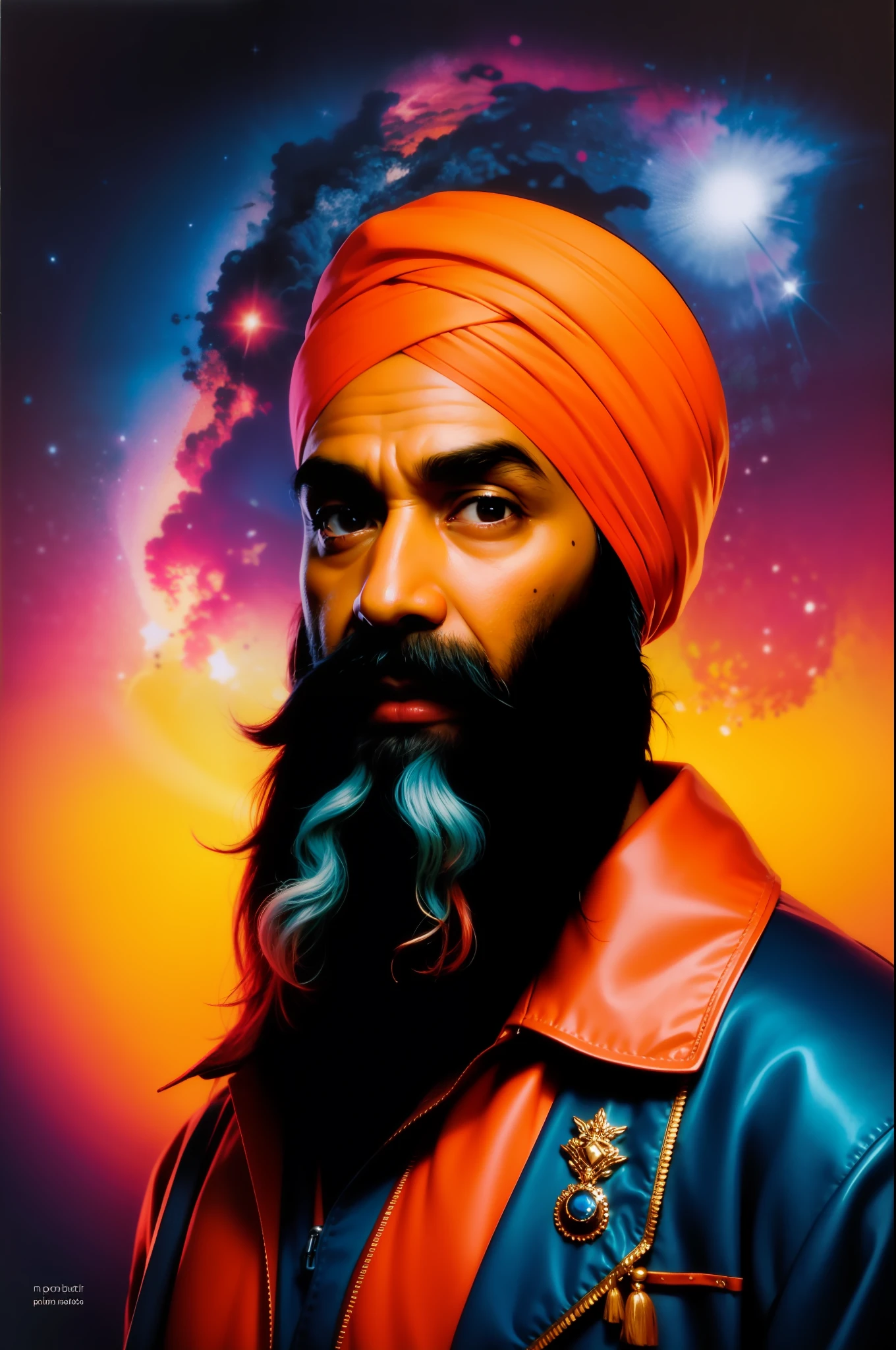 "Sikh man with a proud and dignified expression"