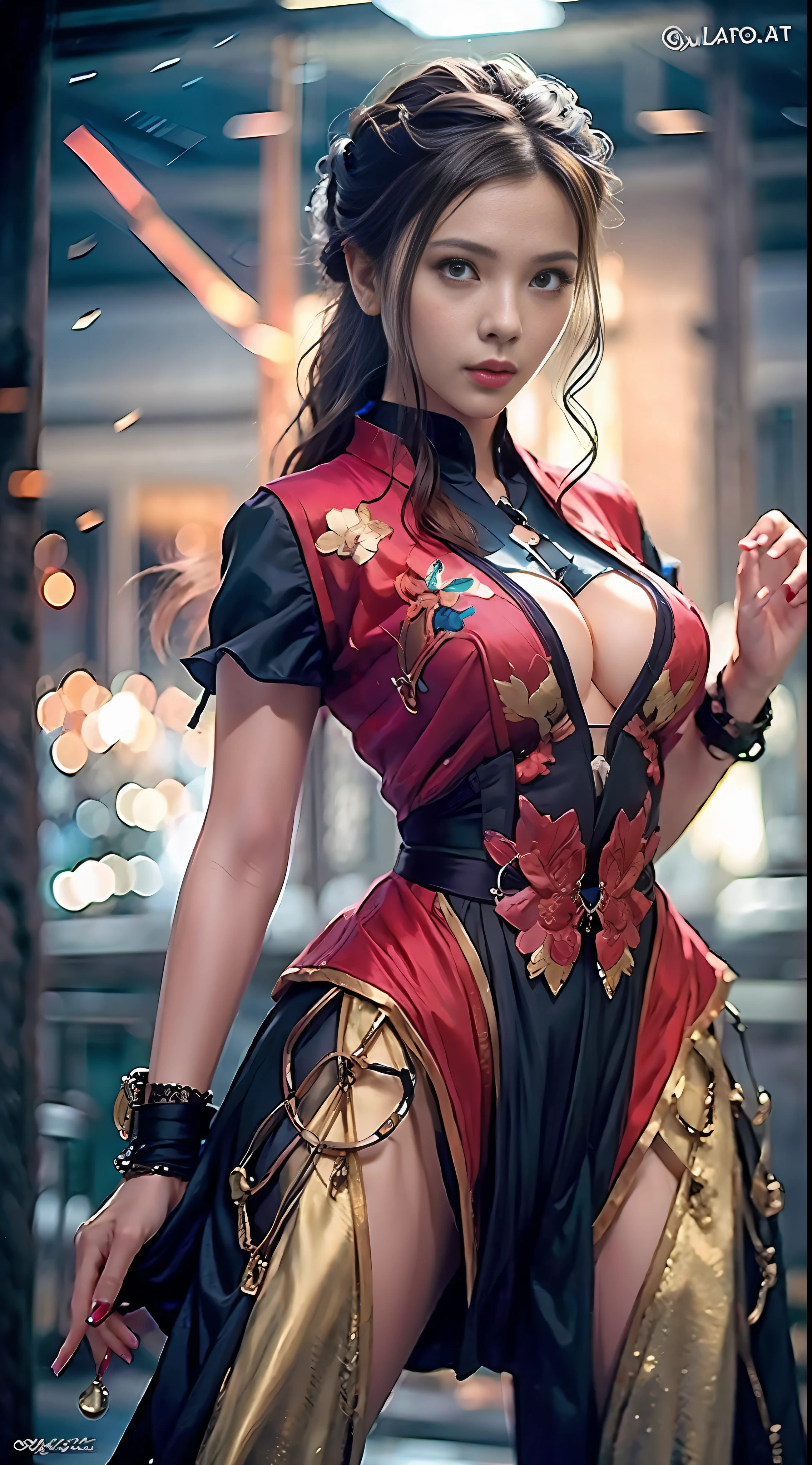 a girl, war, special effects, magician, detail, monster, cinematic lighting, atmospheric perspective, 8k, super detail, high detail, high quality, high resolution, masterpiece