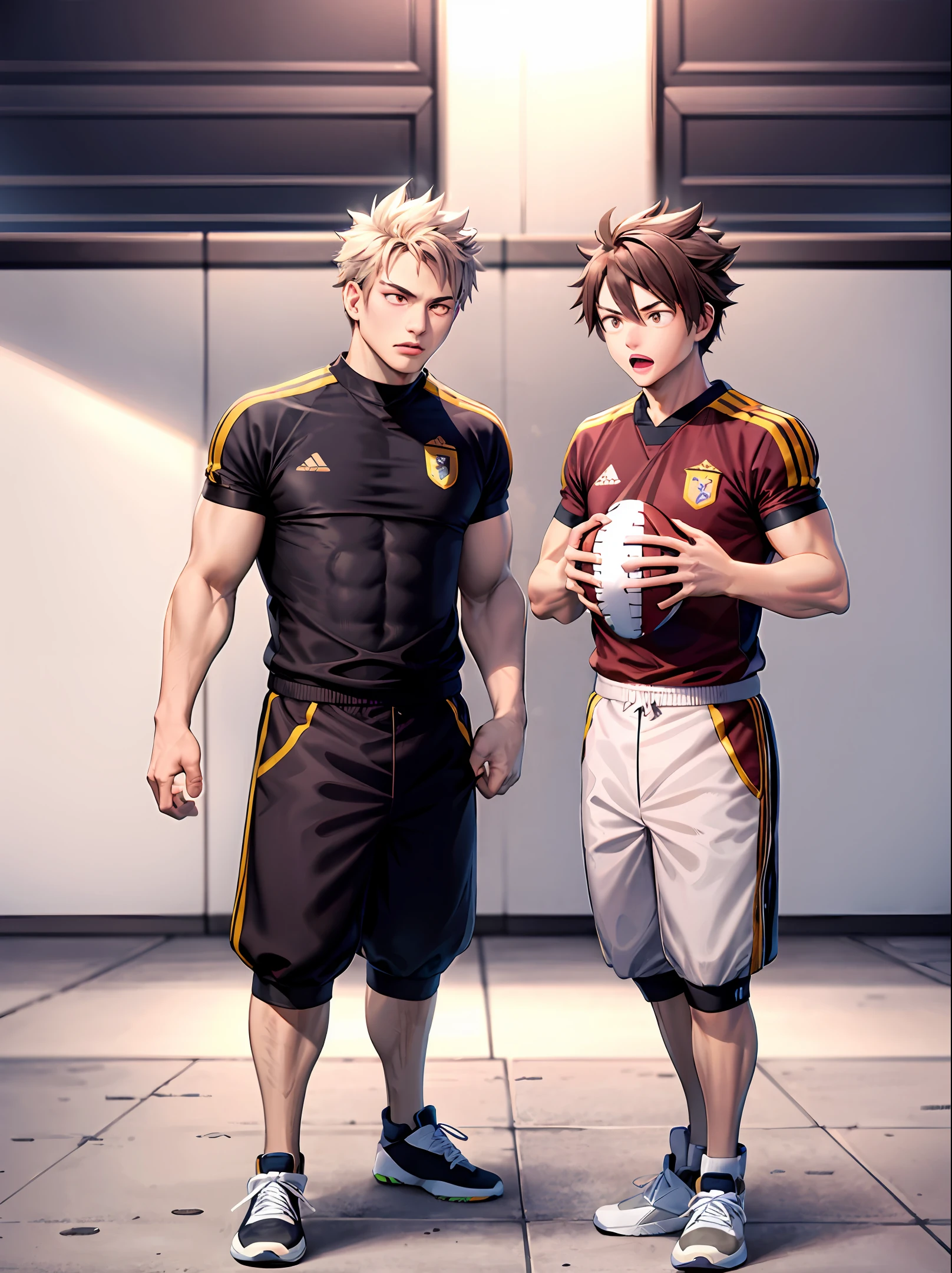 Football player training in the academy