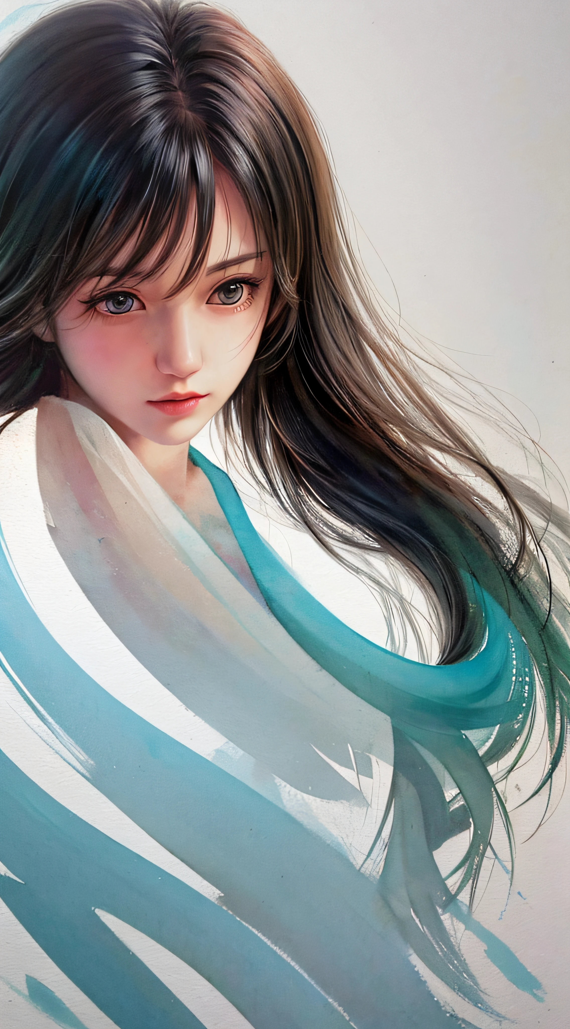 stechu,(white background:1.4), ((tachi-e)), original,(illustration:1.1),(best quality),(masterpiece:1.1),(extremely detailed CG unity 8k wallpaper:1.1), (colorful:0.9),(panorama shot:1.4),(solo:1.2), (ink splashing),(color splashing),((watercolor)), clear sharp focus,{ 1girl standing },((korean style )),flower background,outdoors,rocks, looking at viewer, make happy expressions,soft smile,pure,beautyfull detailed face and eyes,beautyfull intricacy clothing decorative pattern details, black hair,black eyes,colorwater