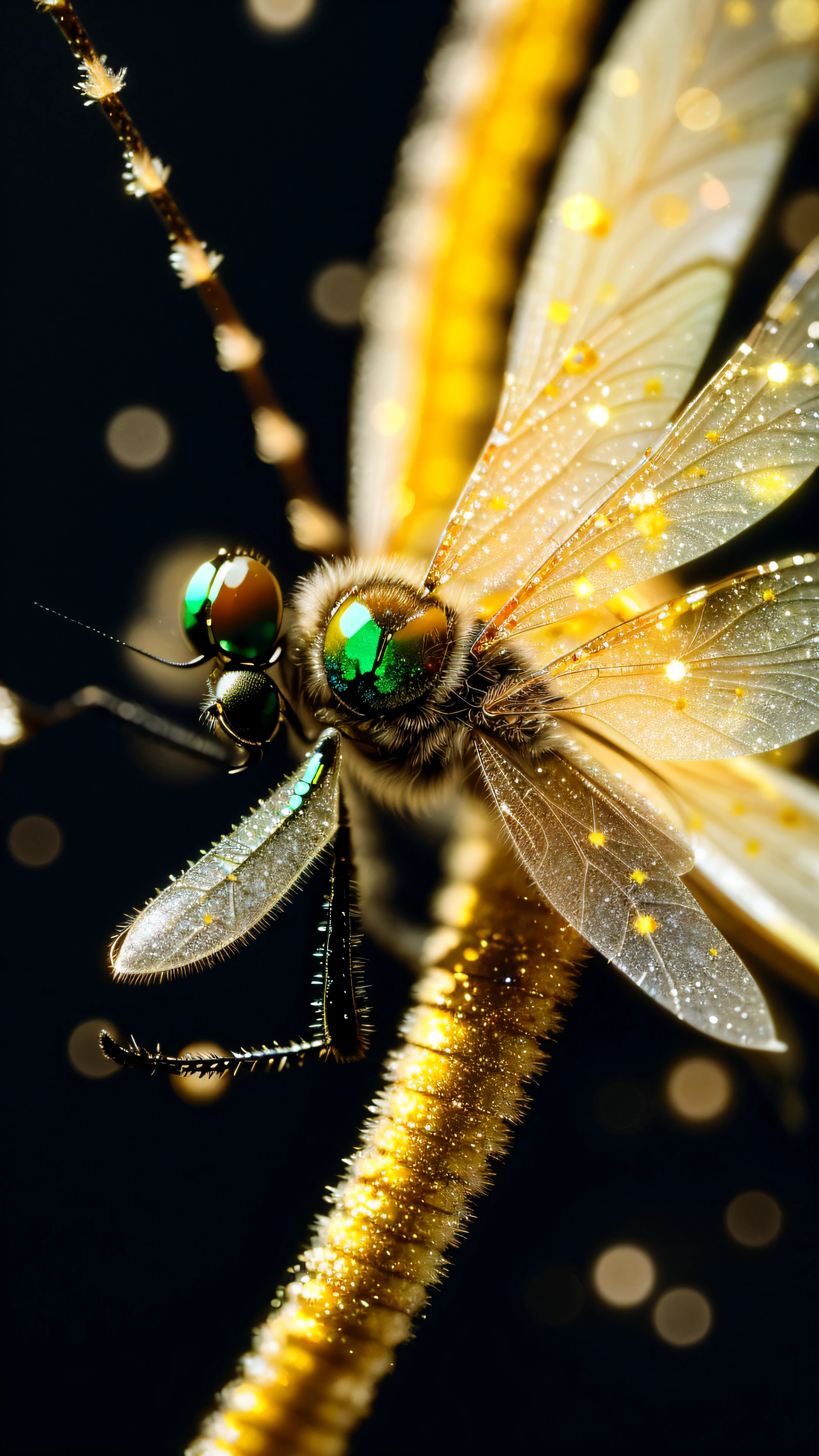 Dragonfly &bokeh background, texture, realistic photography, dynamic background, intricate details, rich colors, translucent, glitterethereal, realistic style,
(best quality:1.33), (masterpiece:1.42), (realistic:1.24), (detailed:1.15),