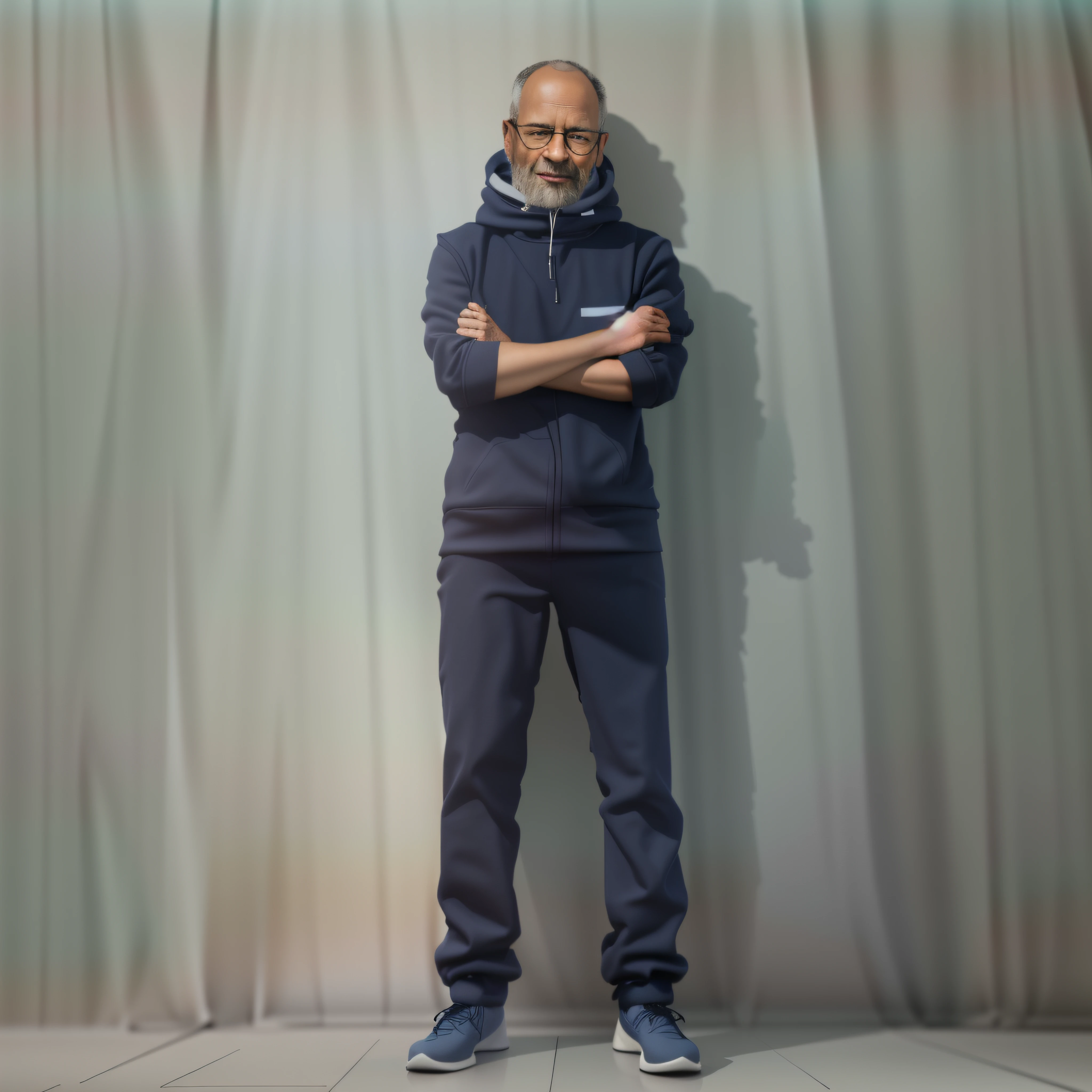 arafed man in a blue jacket and pants standing with his arms crossed, portrait full body, full body portrait, full body realistic portrait, fully body portrait, realistic portrait full body, full - body portrait, full-body portrait, fullbody portrait, full body photo of steve, full body portrait shot, full length portait, full body character portrait