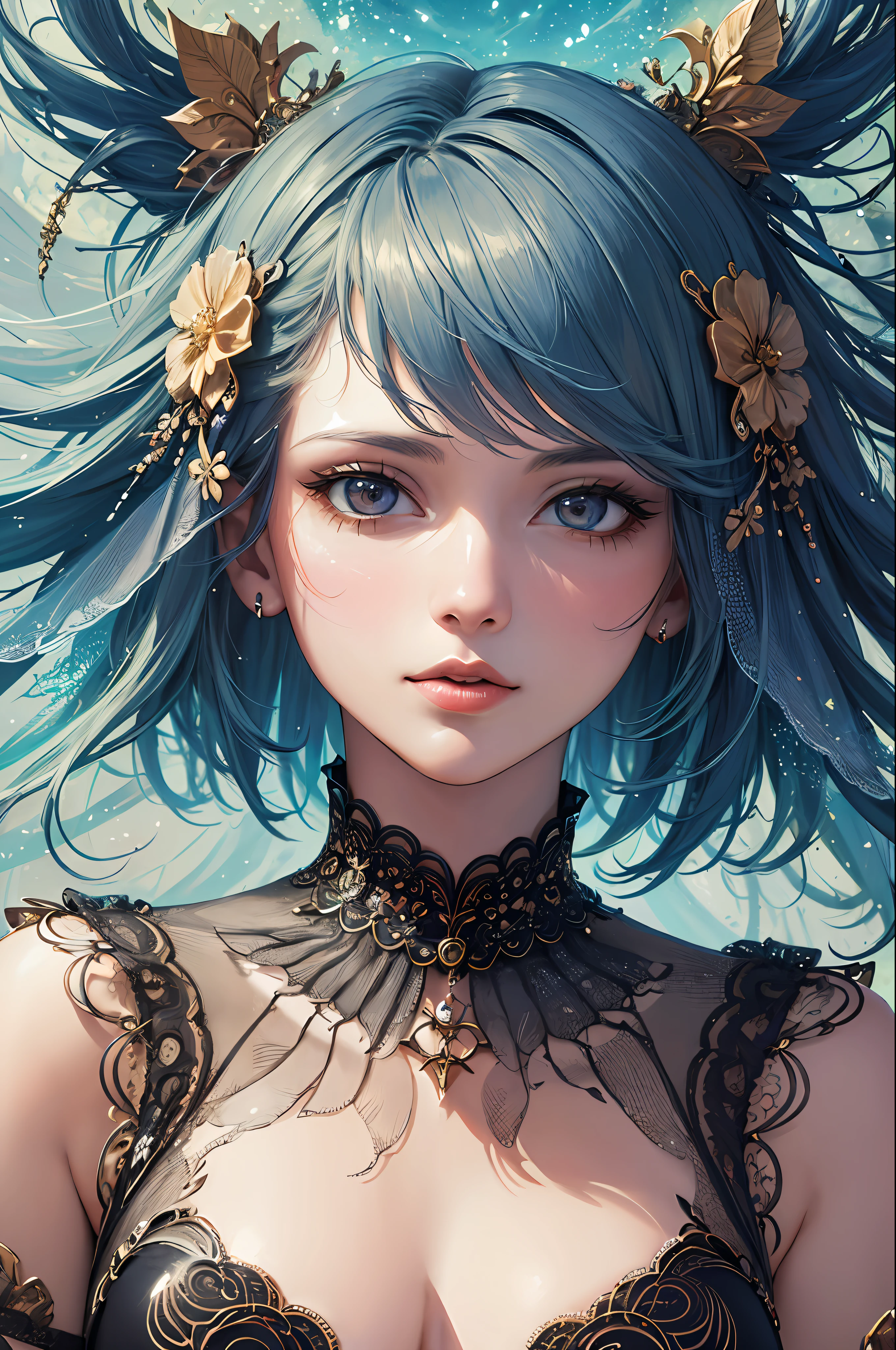 (masterpiece, top quality, best quality, official art, beautiful and aesthetic:1.2), (1girl), extreme detailed,(fractal art:1.3),colorful,highest detailed