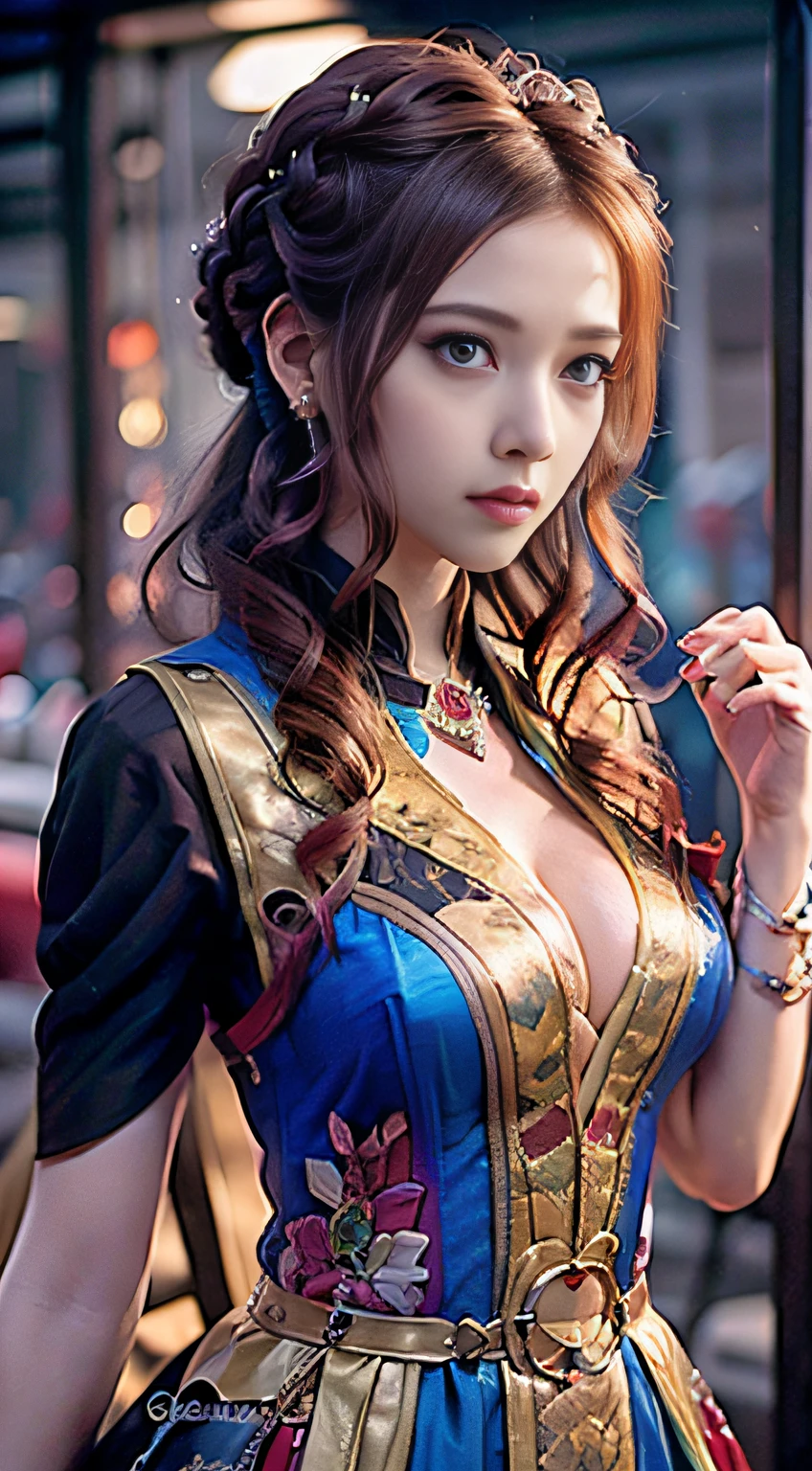 girl, war, special effects, magician, detail, monster, movie lighting, atmospheric perspective, 8k, super detail, high detail, high quality, high resolution, masterpiece, fancy costume,