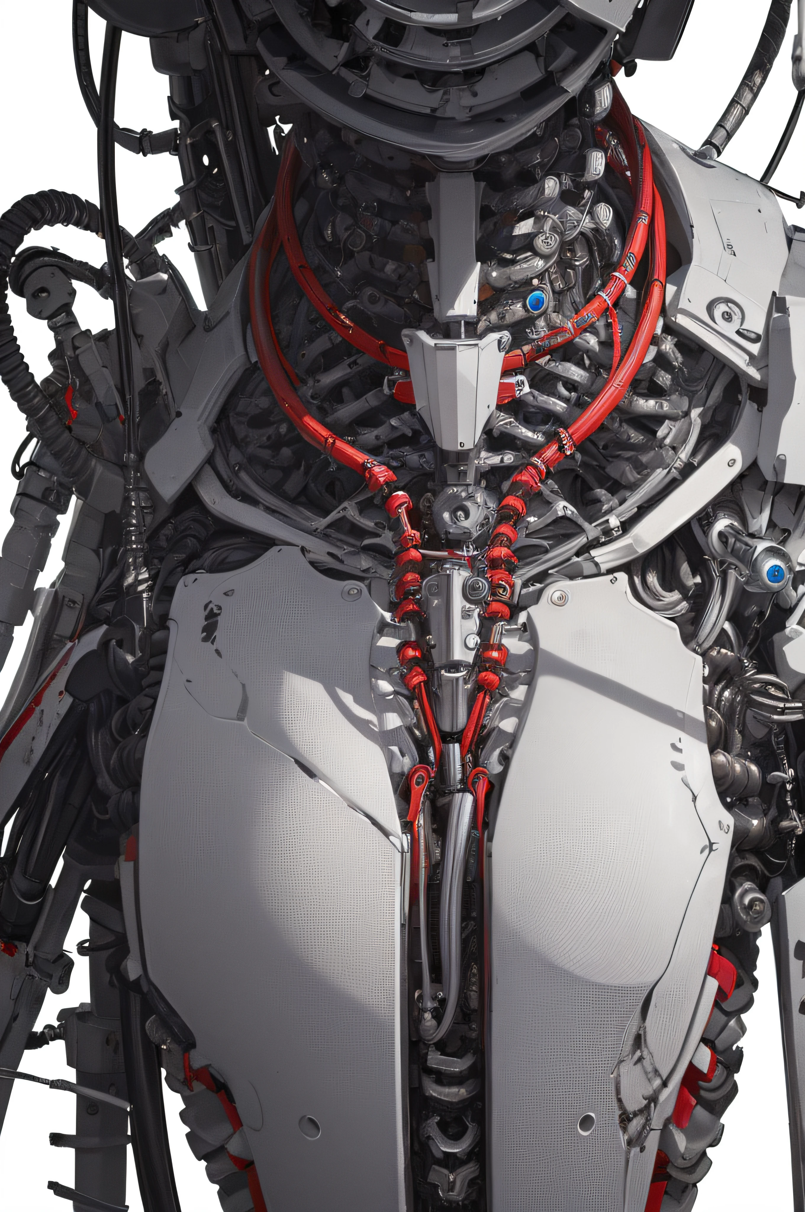incredibly fractal and Japanese ultra realistic 4d and intricate network of extremely detailed, colorful, more detailed arching cables ((ultra-detailed)), (highly detailed CG illustration), ((an extremely delicate and beautiful one)),(side),cinematic light,((1mechanical girl)),solo,whole body,(machine-made joints:1.2),((mechanical limbs)),(blood vessels connected to tubes), (mechanical vertebra attached to the back),((mechanical cervial attached to the neck)), (sitting),expressionless,(wires and cables attached to the neck:1.2),(wires and cables in the head:1.2)(focus on the character),science fiction, white background, (blood: 1,5)