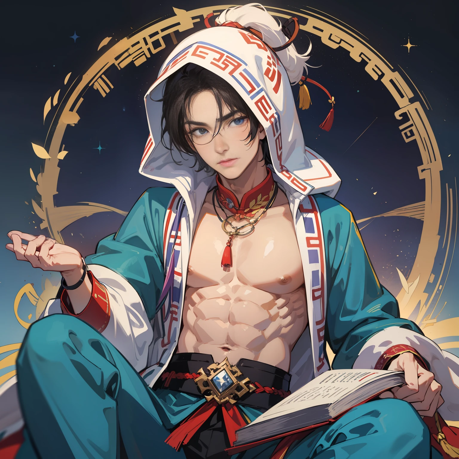 Cantonese, handsome, masculine face, wild, cool face