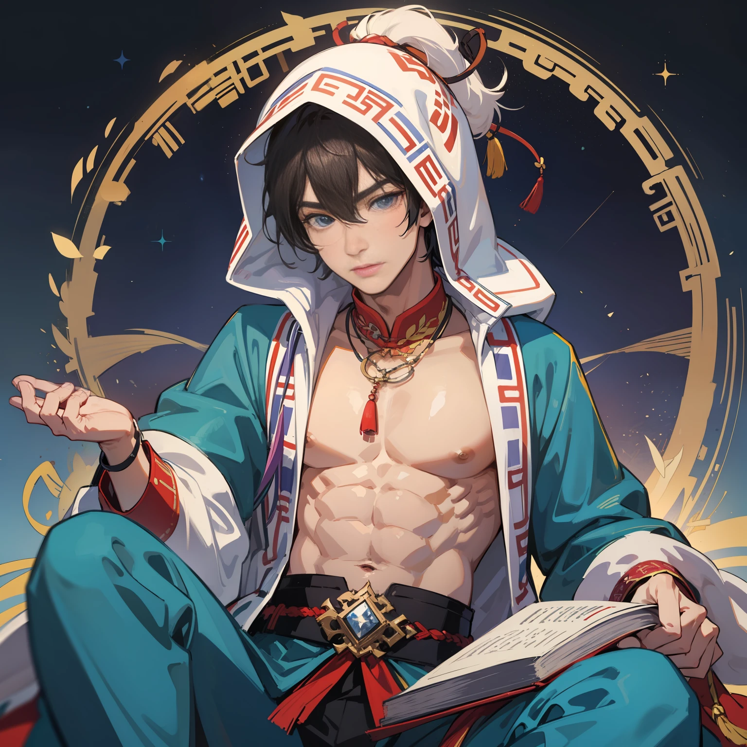 Cantonese, handsome, masculine face, wild, cool face