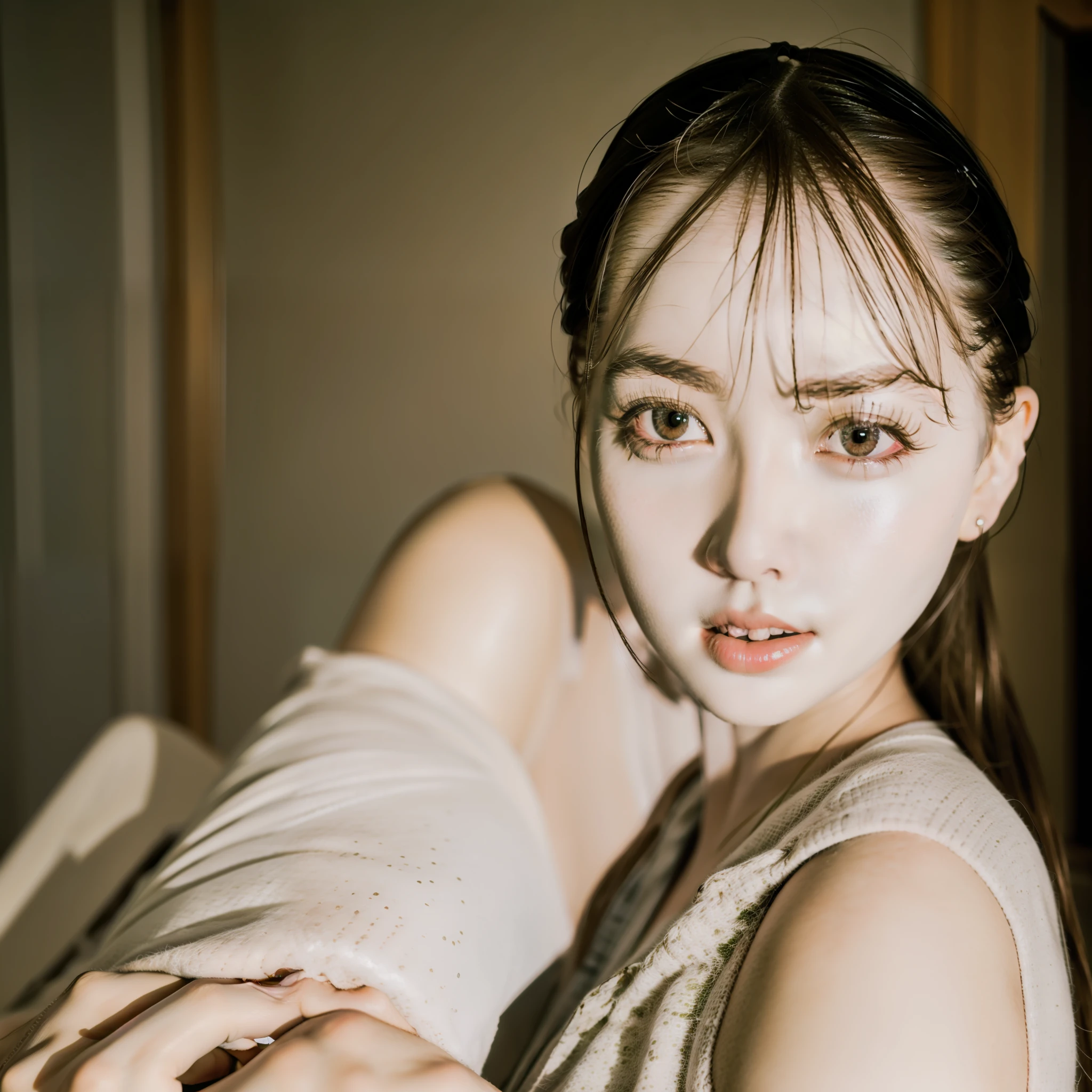 @Thanh Liên 🐸: 8K, Best Quality, Masterpiece, Ultra High Resolution, (Realism: 1.4), Original Photo, (Realistic Skin Texture: 1.3), (Film Grain: 1.3), (Selfie Angle)
