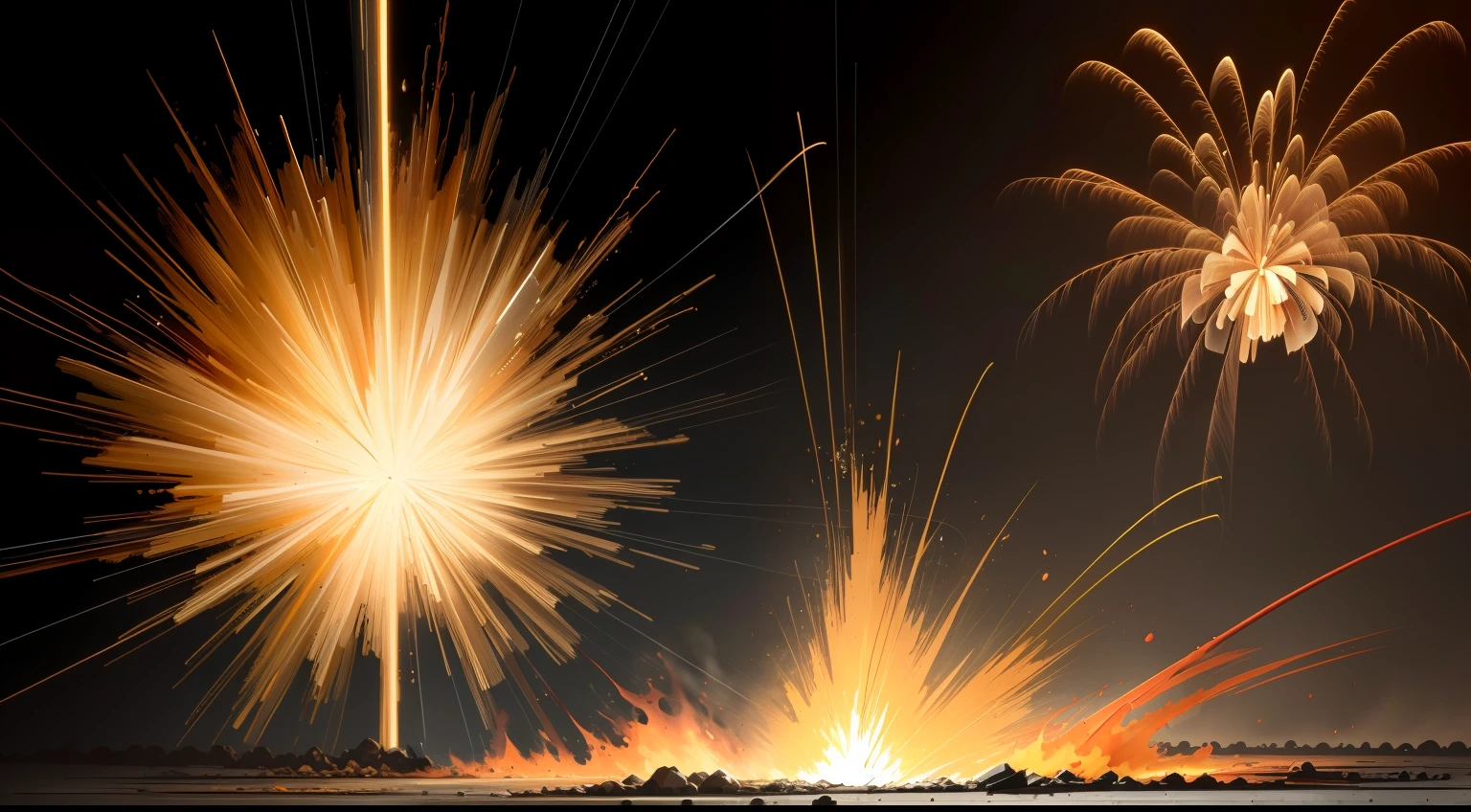 abstract art, an explosion of metallic colors, a tangle of casting iron and shiny steel, as if prepared for forging