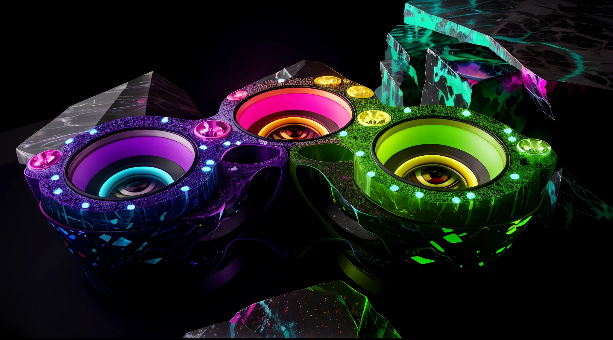 (Wide Angle Lens, Panorama: 1.2), Dynamic Angle, Perspective, High Point, Masterpiece, Best Quality, 8K, Crazy Detail, Intricate Detail, Ultra Detail, Ultra High Quality, Colorful Colored Transparent Smooth Stone: 1.5, Ultra Realistic & Complex, Body Makeover, Glow Textured Stone, Surreal Texture, Highly Realistic and Complex, Tattoo Art, Detailed Neon Pattern